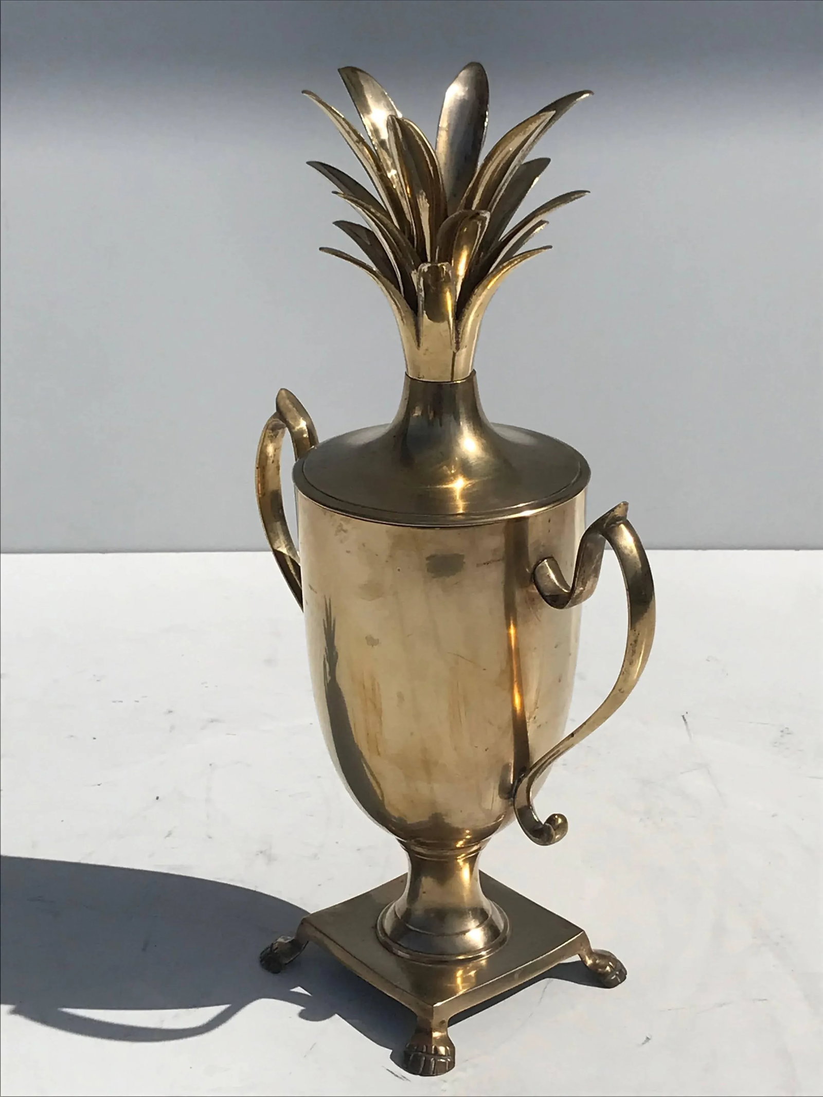 Brass Pineapple Urn Beverage Cooler - 2