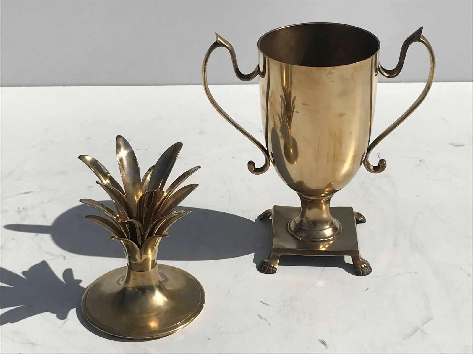 Brass Pineapple Urn Beverage Cooler - 6