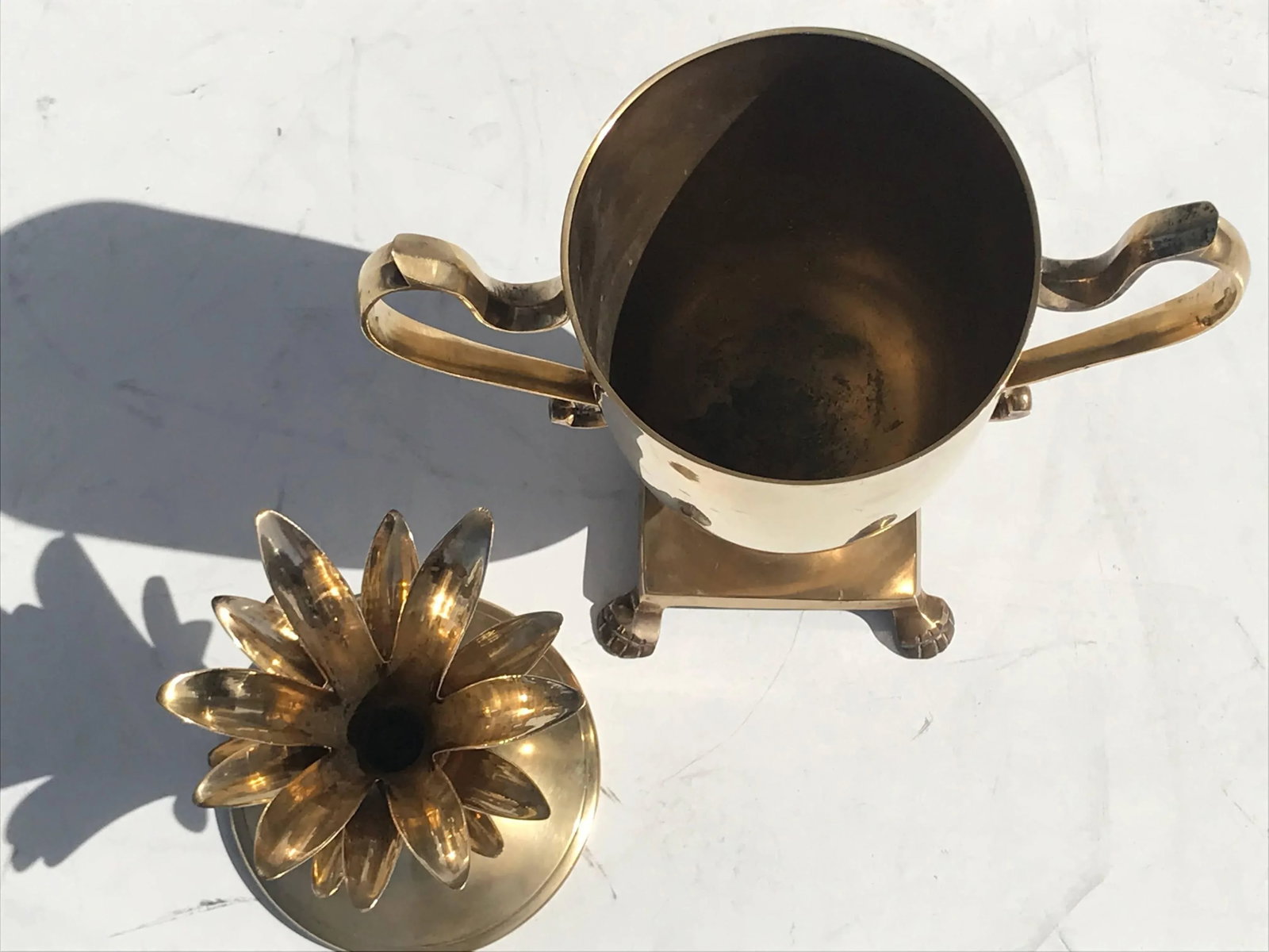 Brass Pineapple Urn Beverage Cooler - 7