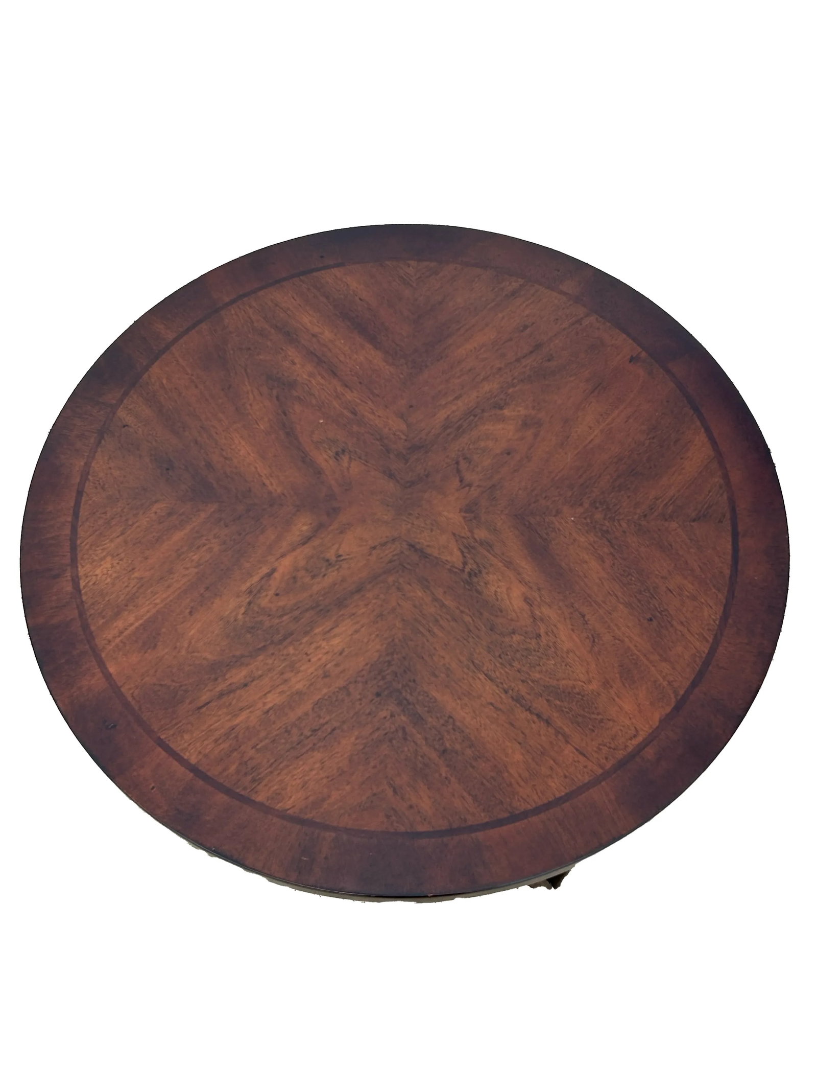 Restoration Hardware Solid Mahogany Empire Style Round Pedestal Accent Table - 7