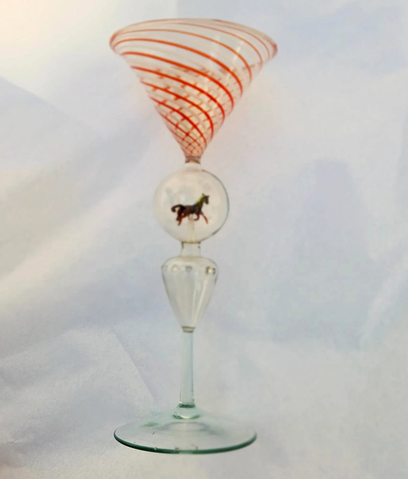 Bimini Martini Cocktail Glasses With Animals- Set of Four, Circa 1925-35 - 10