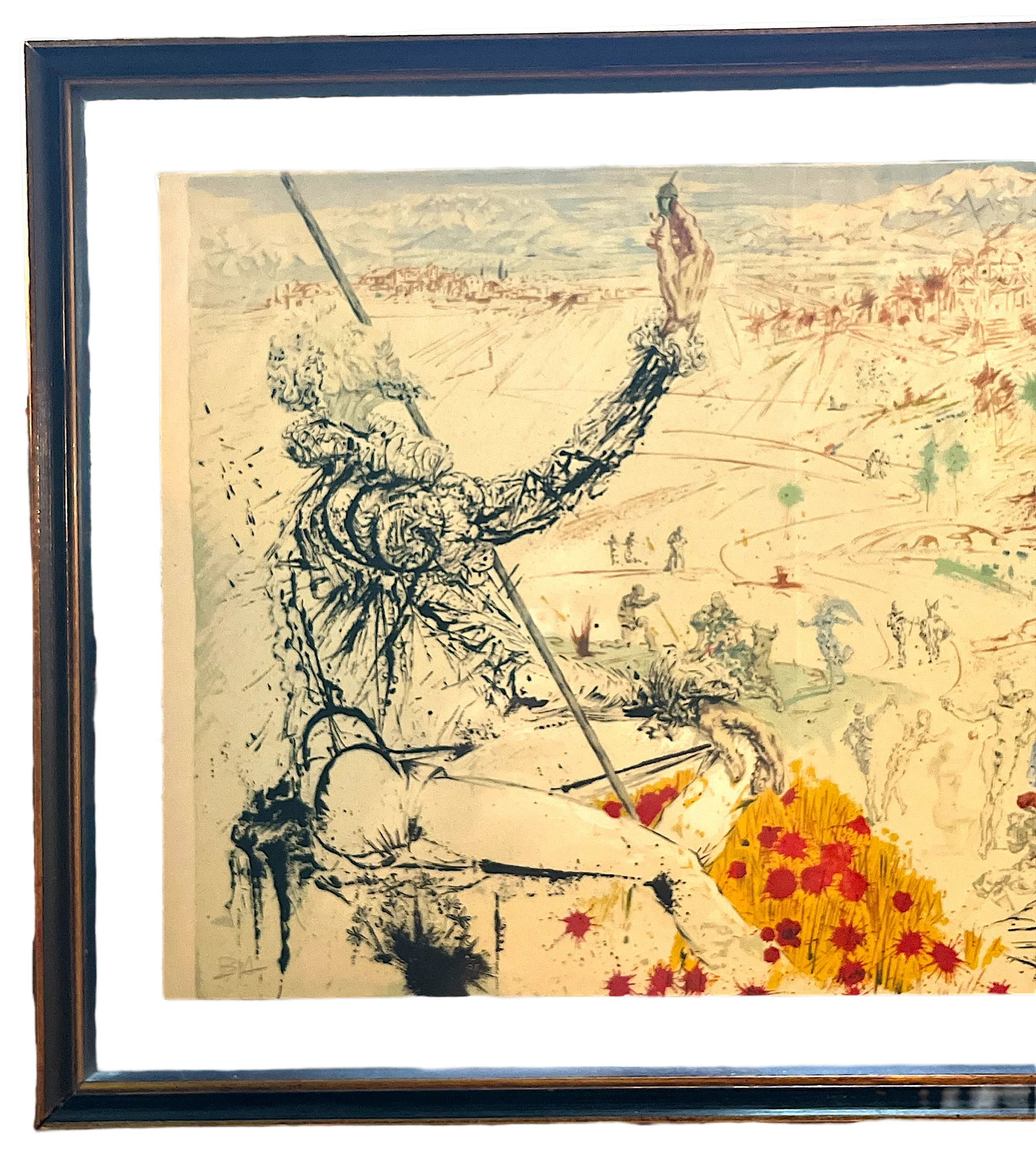 Framed 1950s Signed Salvador Dali Lithograph Don Quixote l'Age d'Or From Don Quichotte De La Mancha - 5