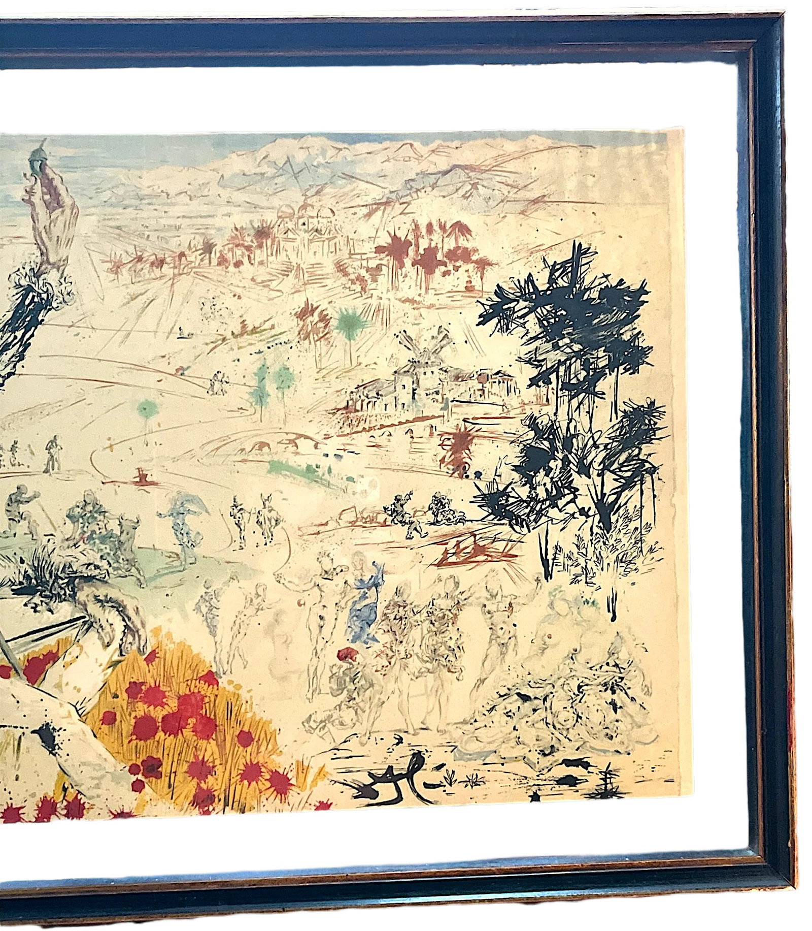 Framed 1950s Signed Salvador Dali Lithograph Don Quixote l'Age d'Or From Don Quichotte De La Mancha - 6