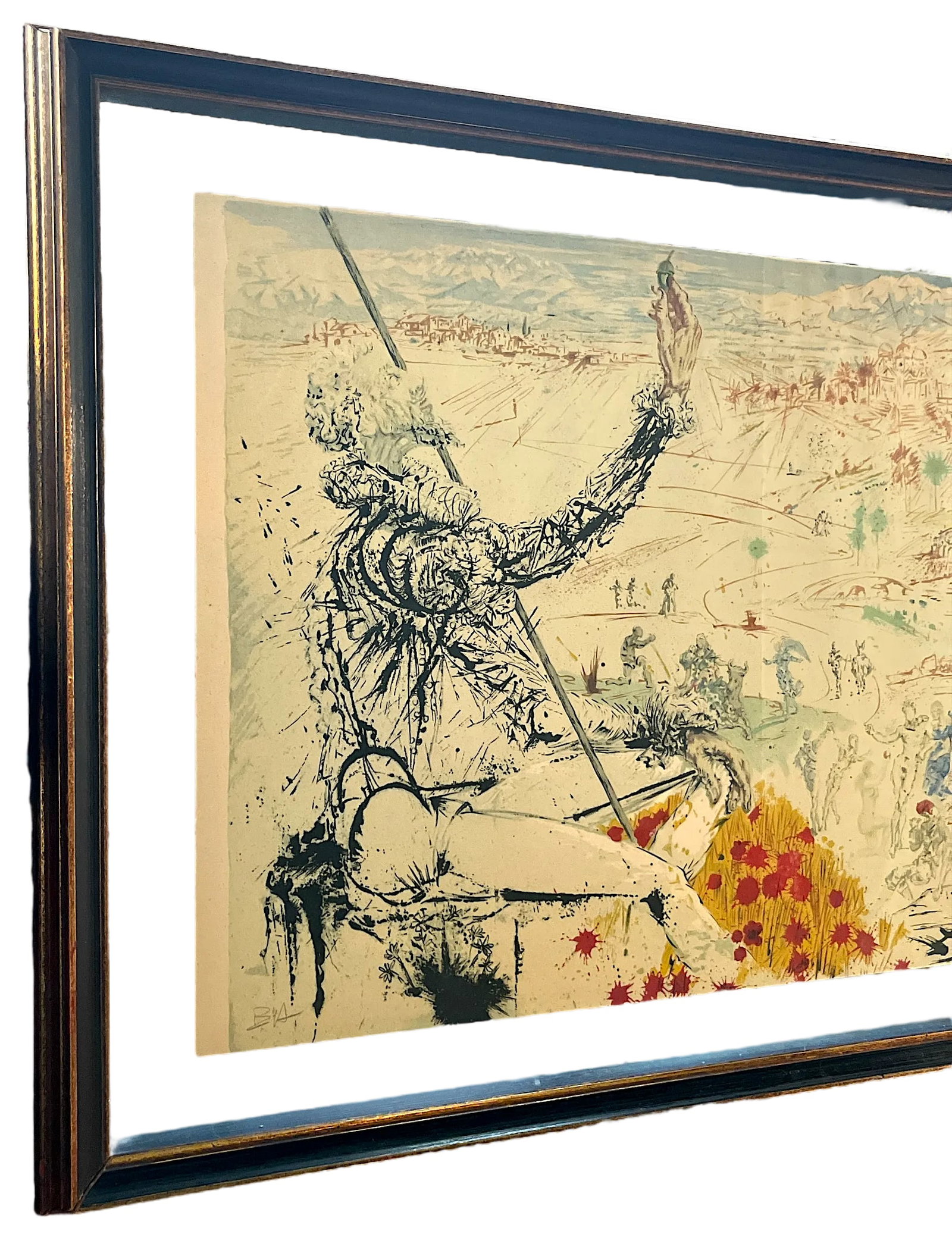 Framed 1950s Signed Salvador Dali Lithograph Don Quixote l'Age d'Or From Don Quichotte De La Mancha - 7