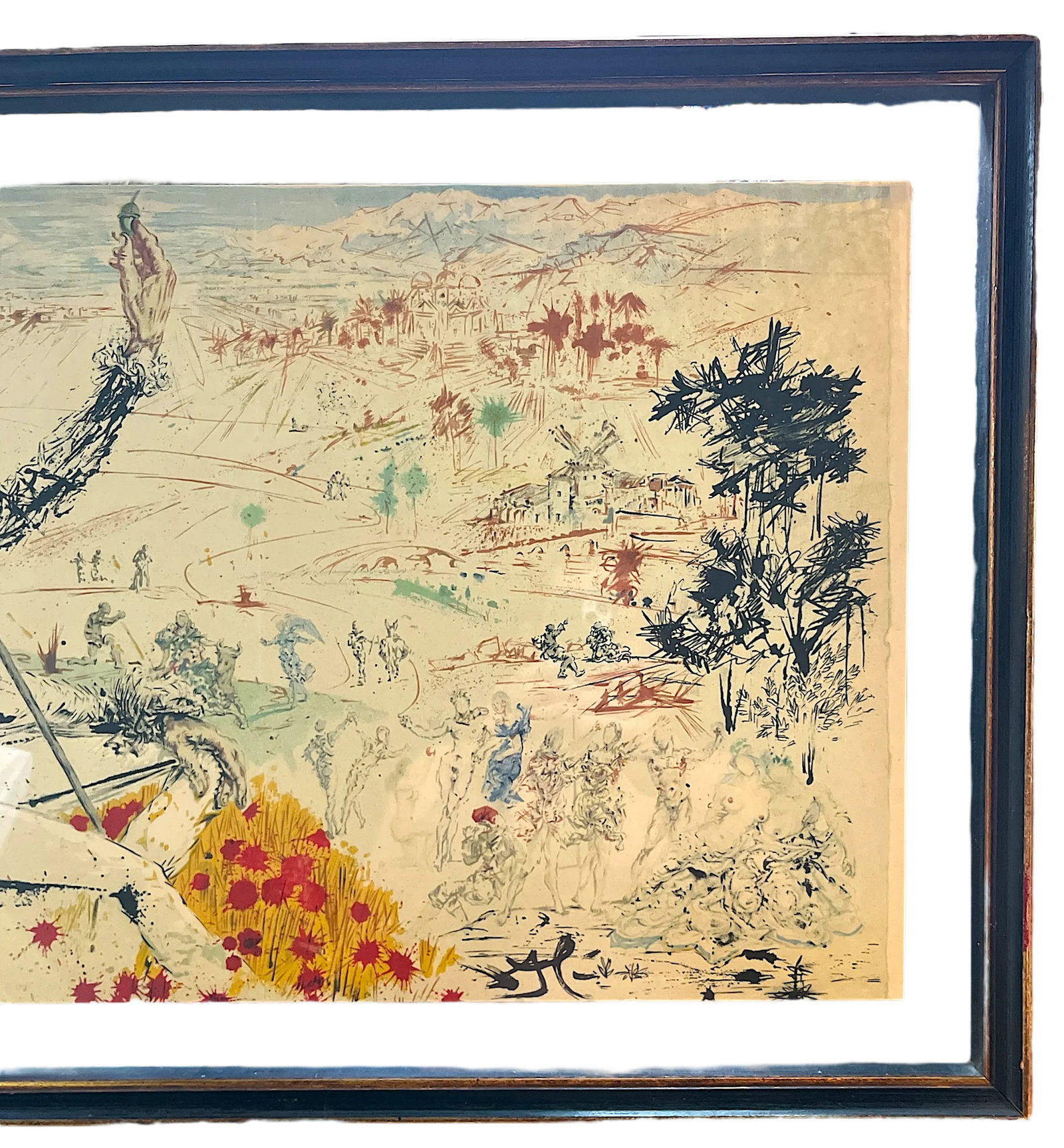 Framed 1950s Signed Salvador Dali Lithograph Don Quixote l'Age d'Or From Don Quichotte De La Mancha - 8