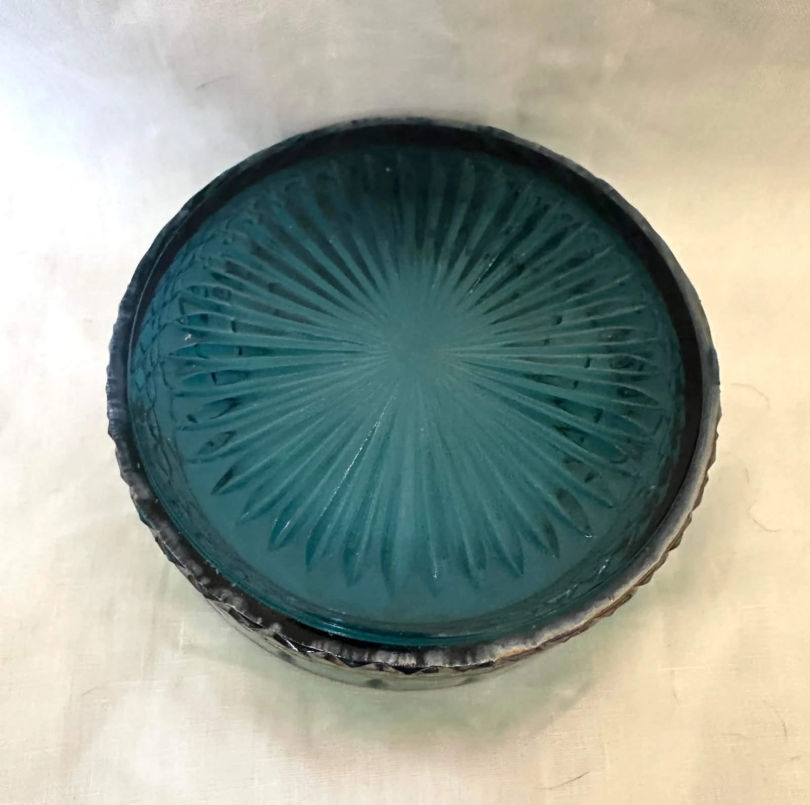 Vintage Indiana Glass "Princess Blue" Carnival Candy Dish - 4