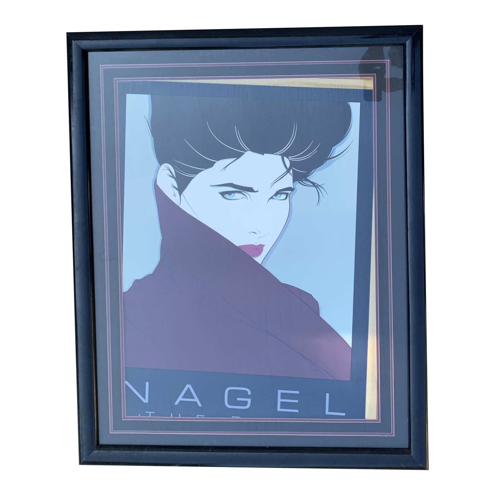 1980s Patrick Nagel Serigraph Limited Edition "The Book": 1985 Patrick Nagel Serigraph limited edition "The Book" matted and framed. Patrick Nagel (1945-1984) was an American artist and illustrator. He created popular illustrations on board, paper and