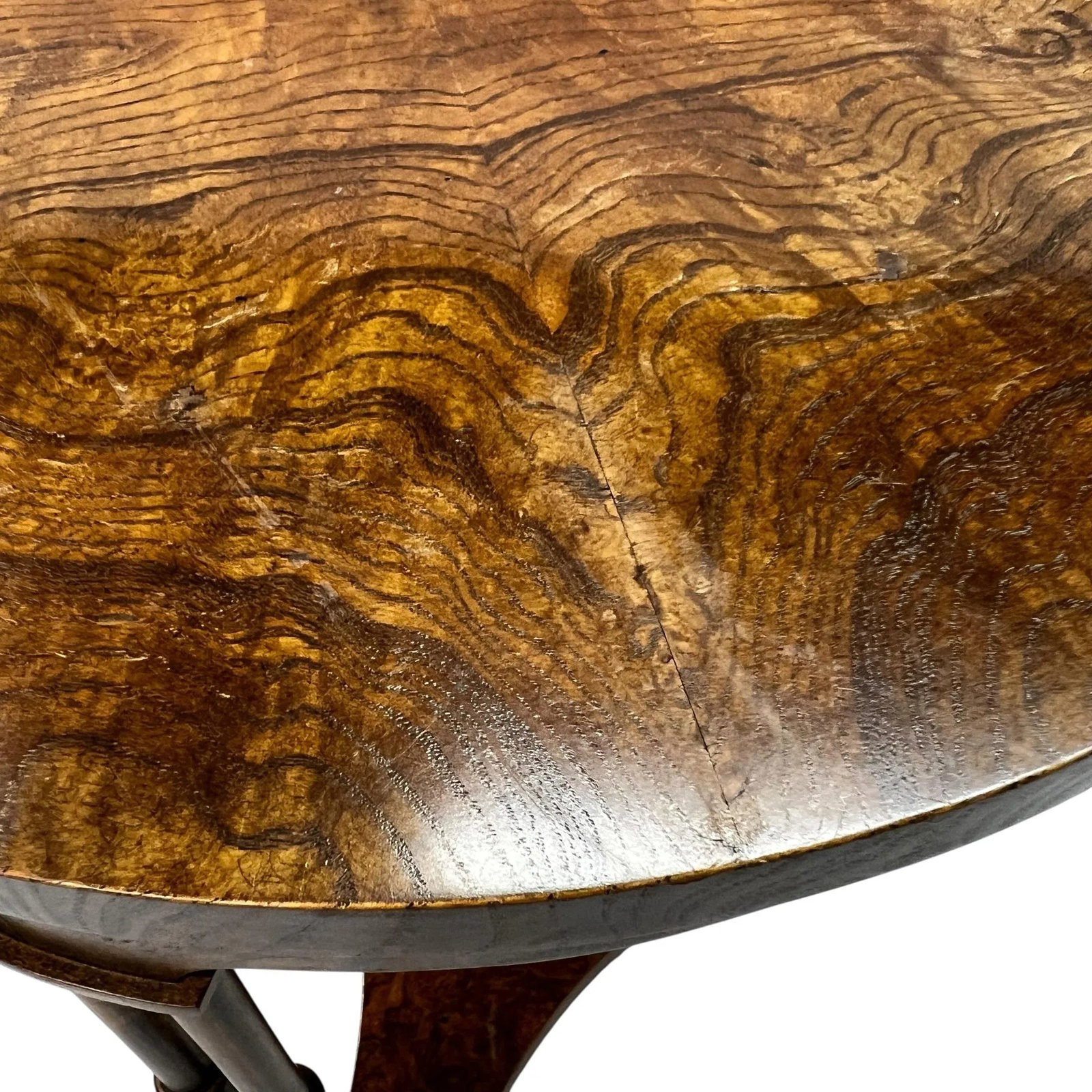 Vintage Baker Furniture Faux Bamboo Burl Walnut Side Drink Table - 6