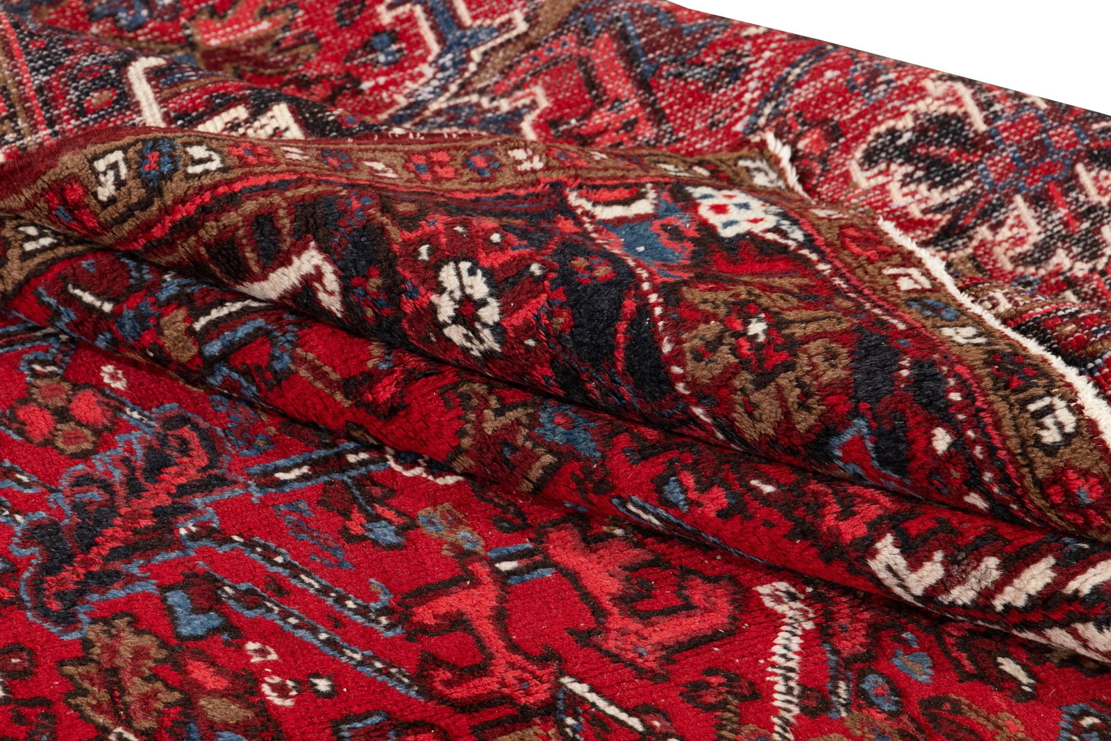 Mid-20th Century Vintage Persian Heriz Wool Rug - 4