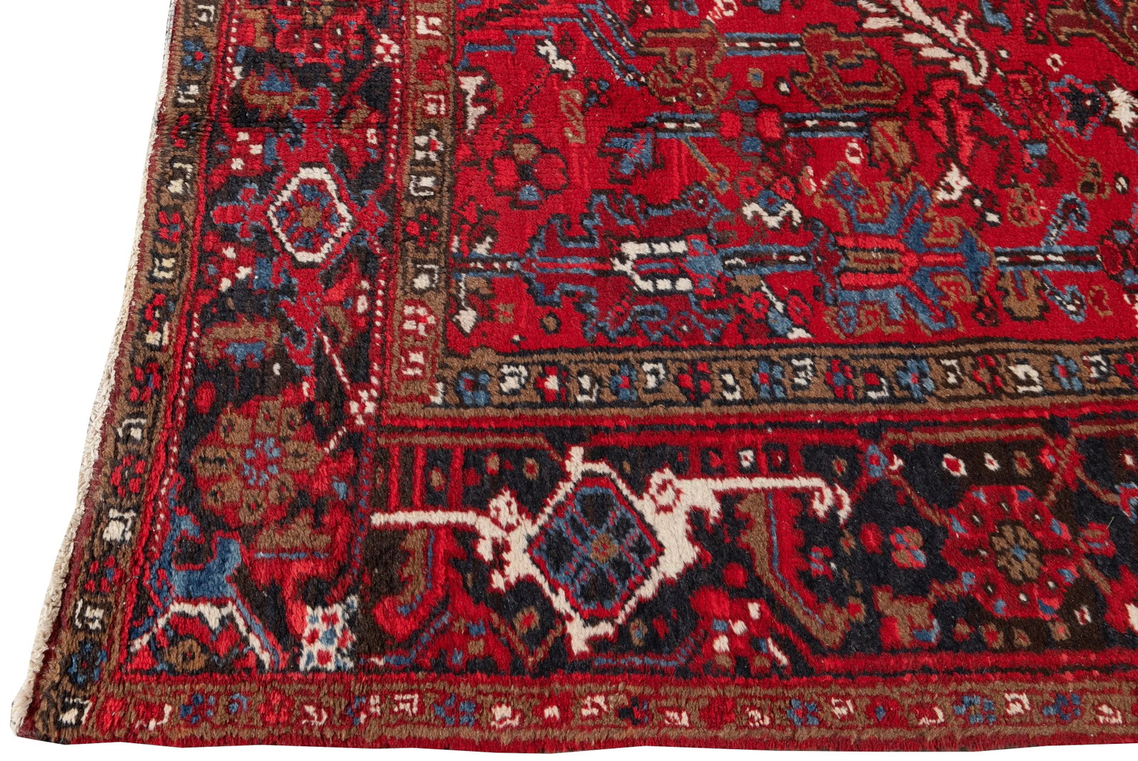 Mid-20th Century Vintage Persian Heriz Wool Rug - 5