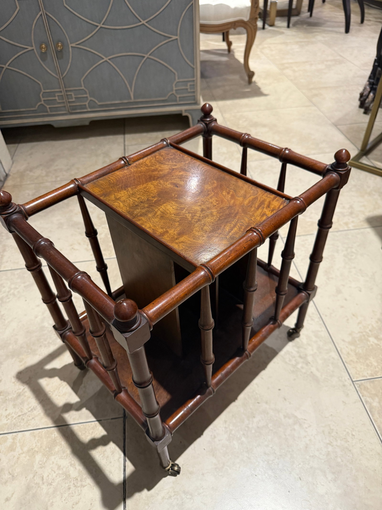 Baker Furniture Magazine Rack Faux Bamboo - 2