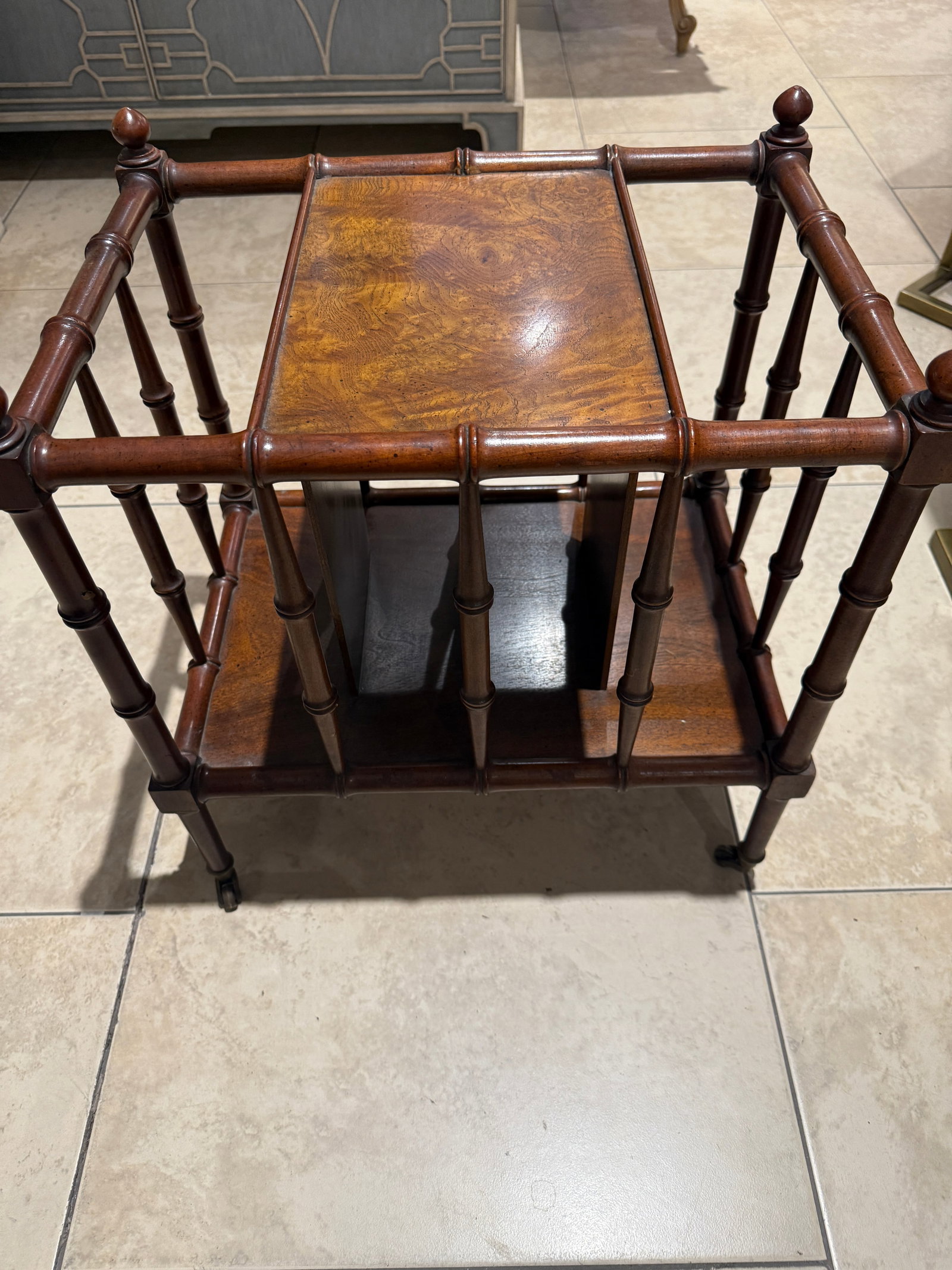 Baker Furniture Magazine Rack Faux Bamboo - 3