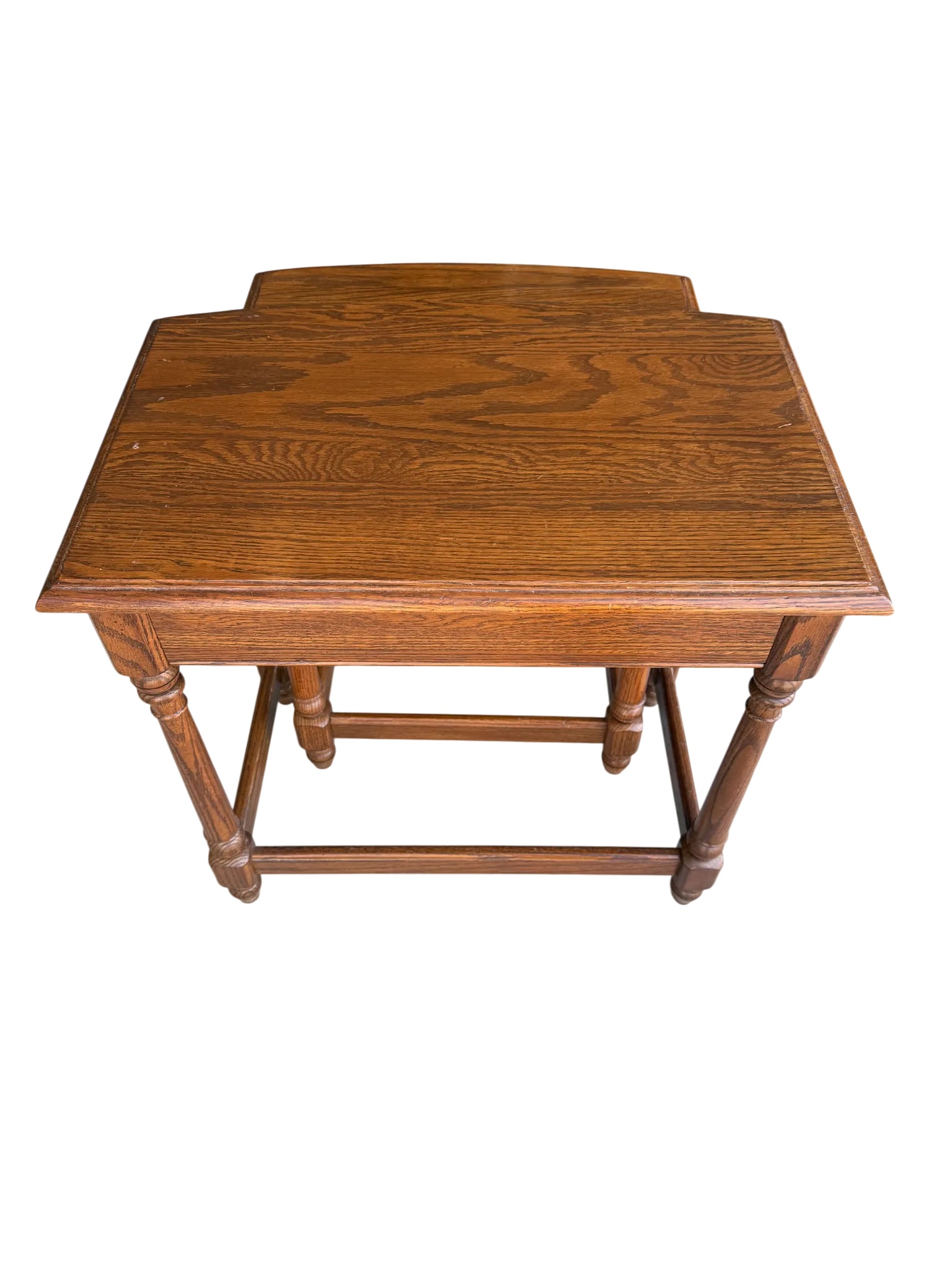 Ethan Allen Oak Nesting Tables - A Pair - 4