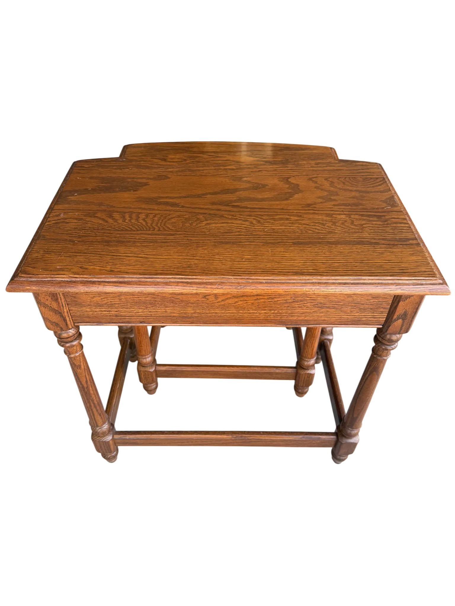 Ethan Allen Oak Nesting Tables - A Pair - 5