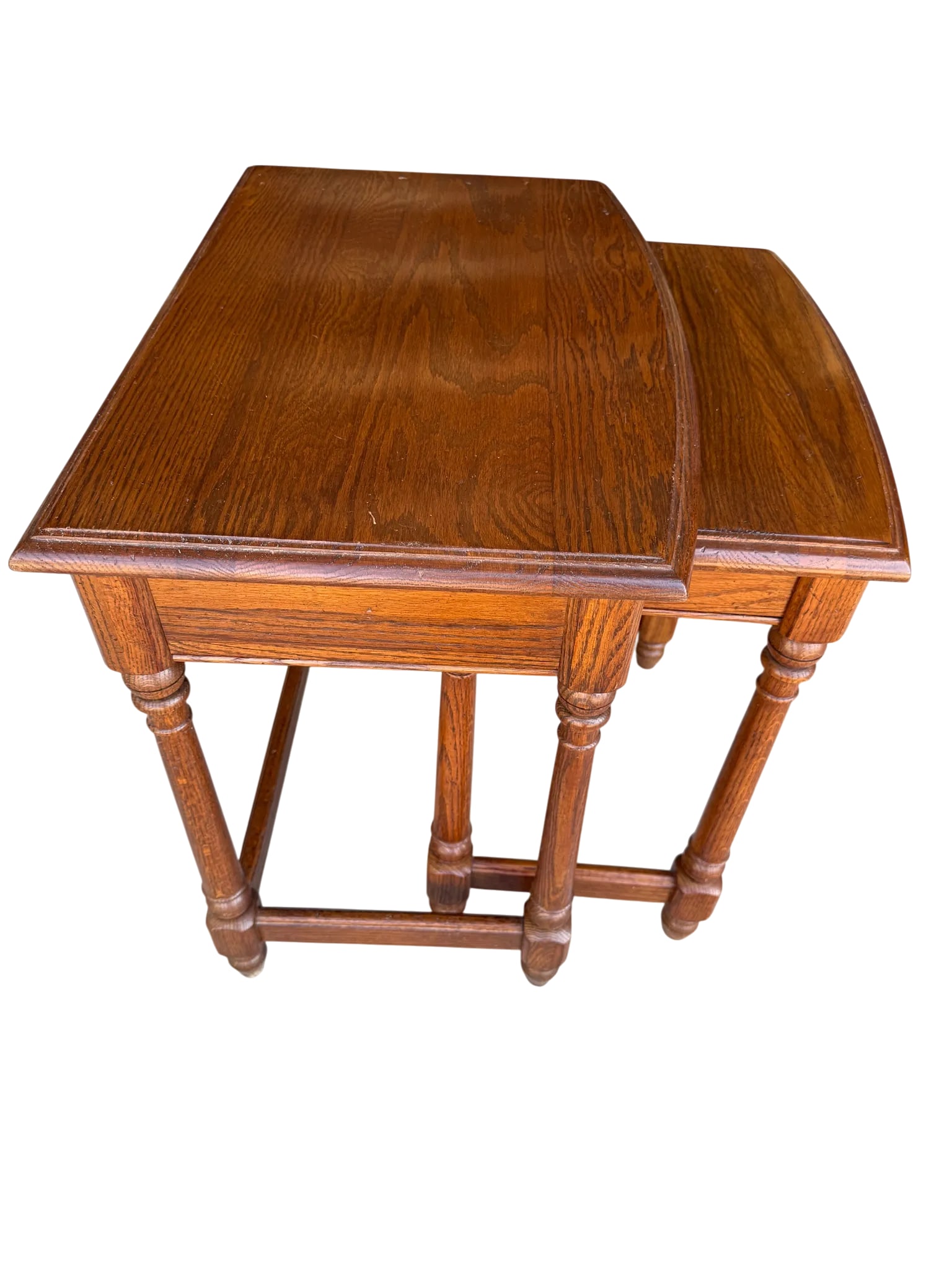 Ethan Allen Oak Nesting Tables - A Pair - 6