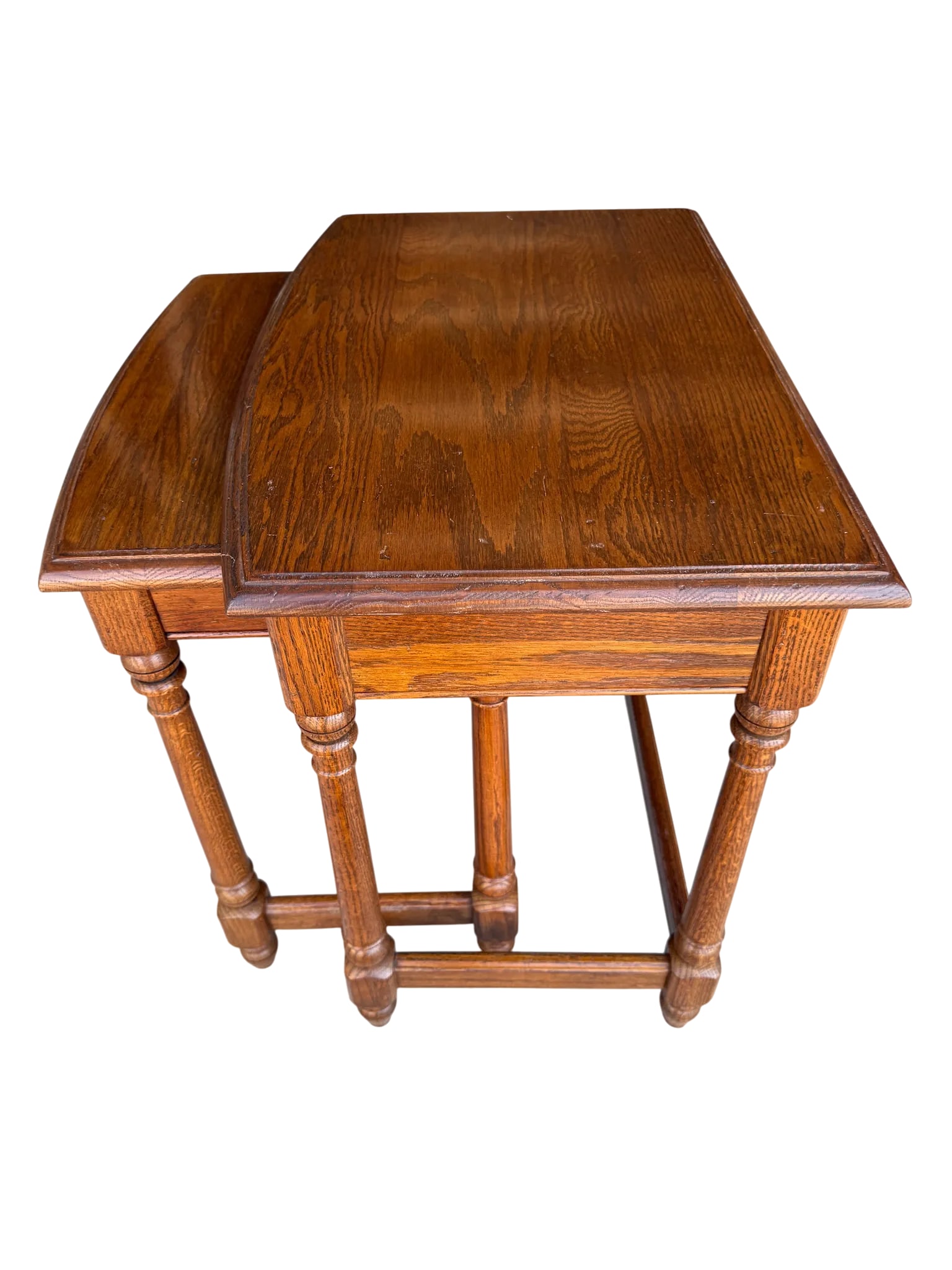 Ethan Allen Oak Nesting Tables - A Pair - 7