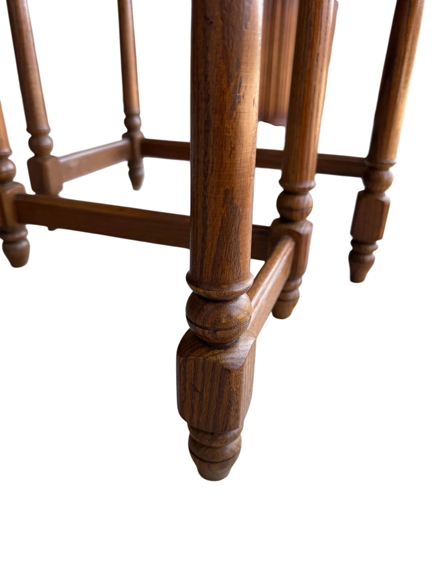 Ethan Allen Oak Nesting Tables - A Pair - 9