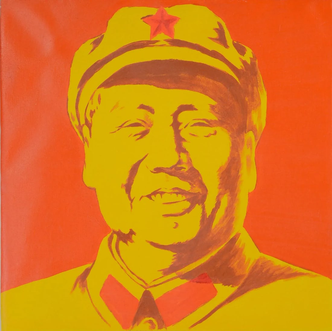 Andy Warhol Style Pop Art Mao Zedong Oil on Canvas - 2