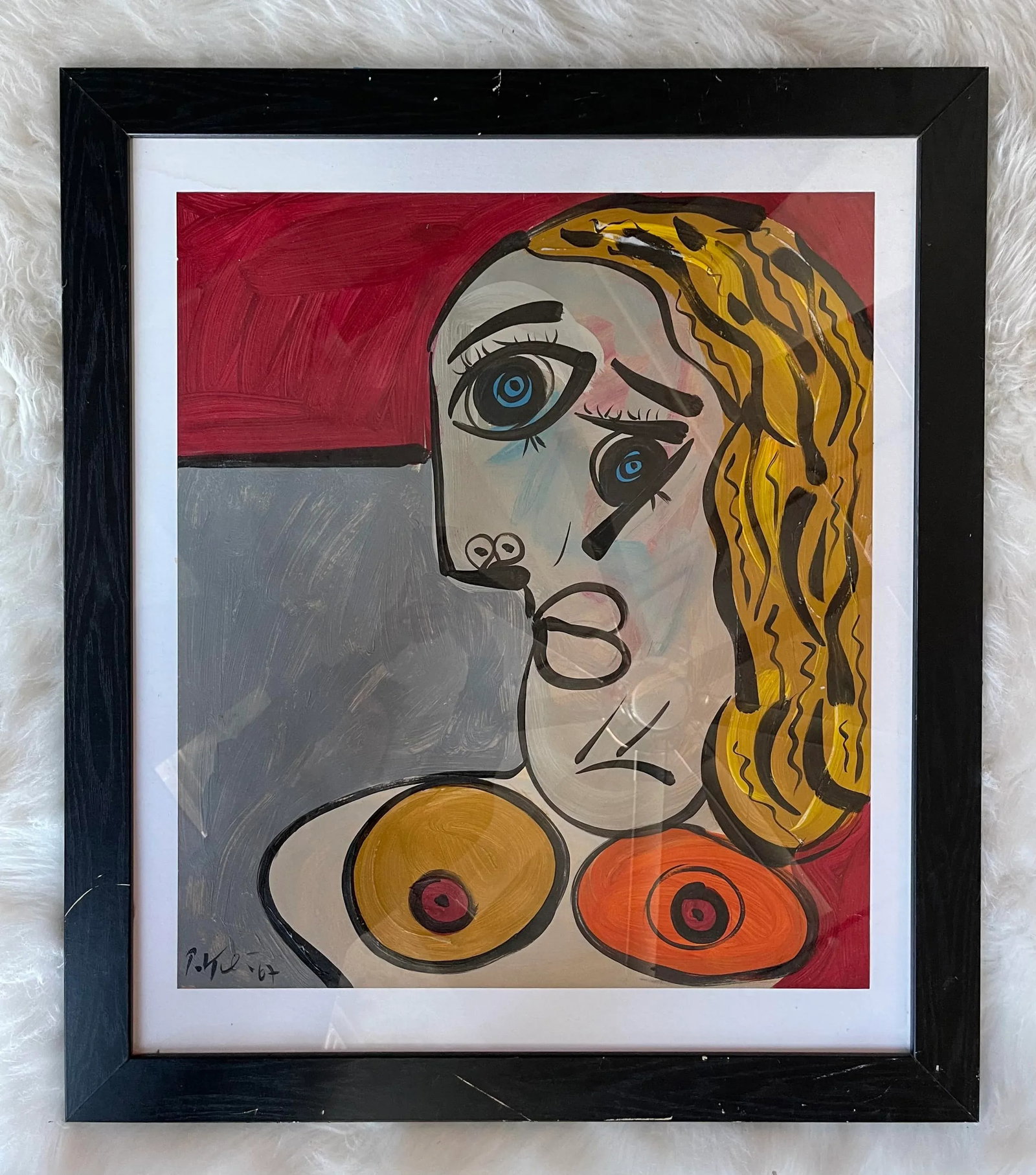 1960s Abstract Expressionist Acrylic Painting by Peter Keil, Framed - 5