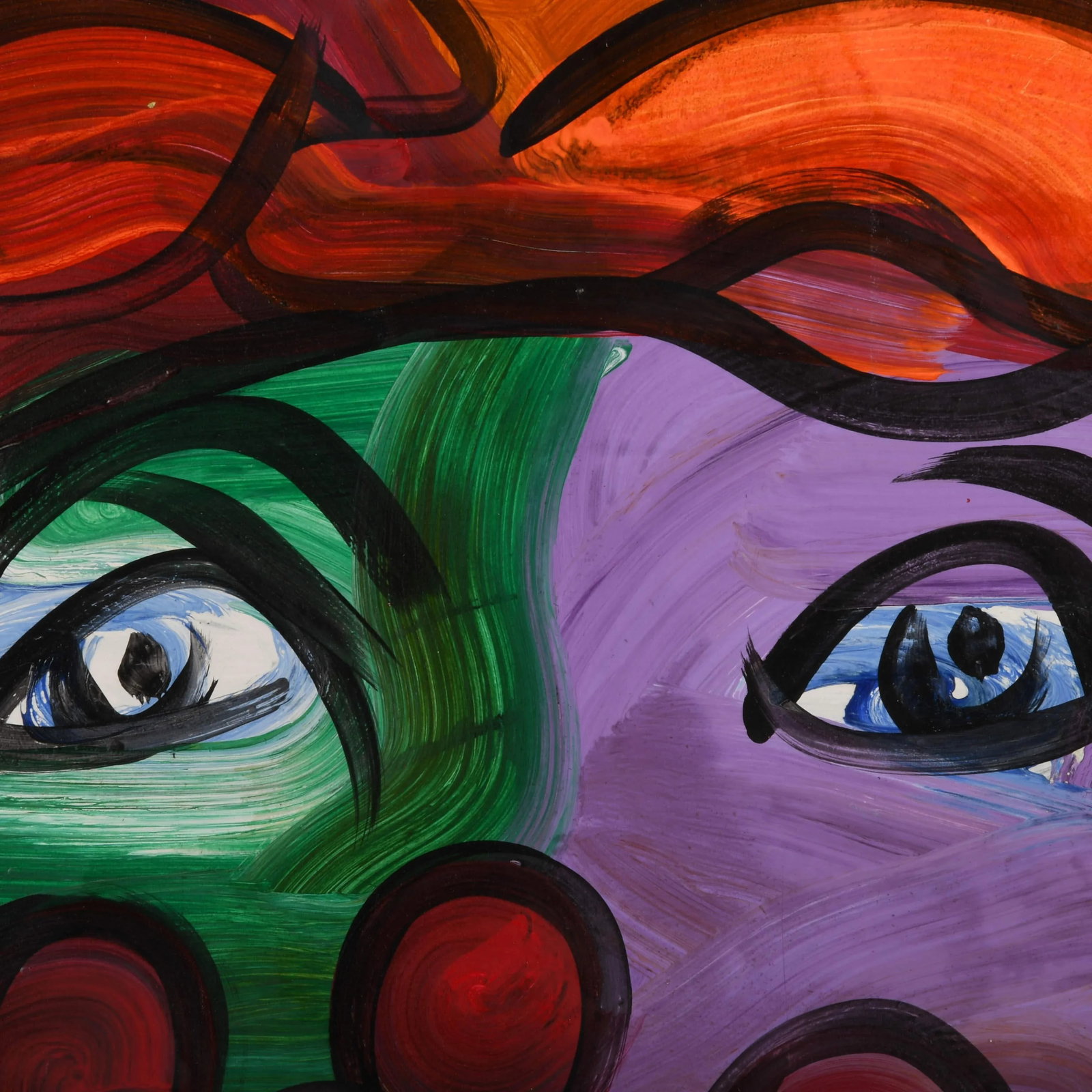 Signed Peter Keil "Carnival Reflections 91" Oil on Masonite - 3