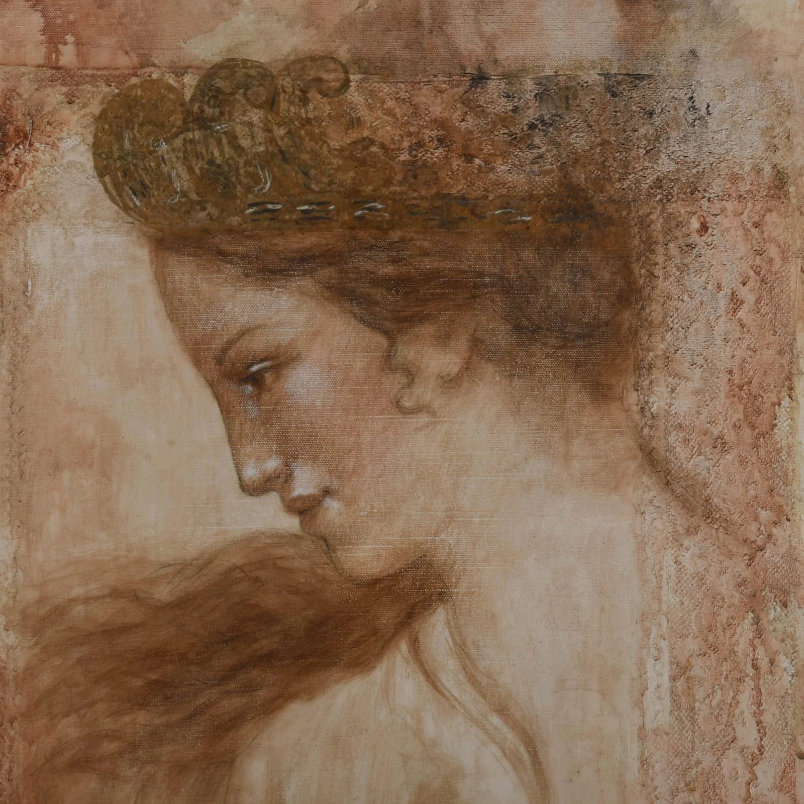 Framed Signed Francois Fressinier Mixed Media Painting - 3