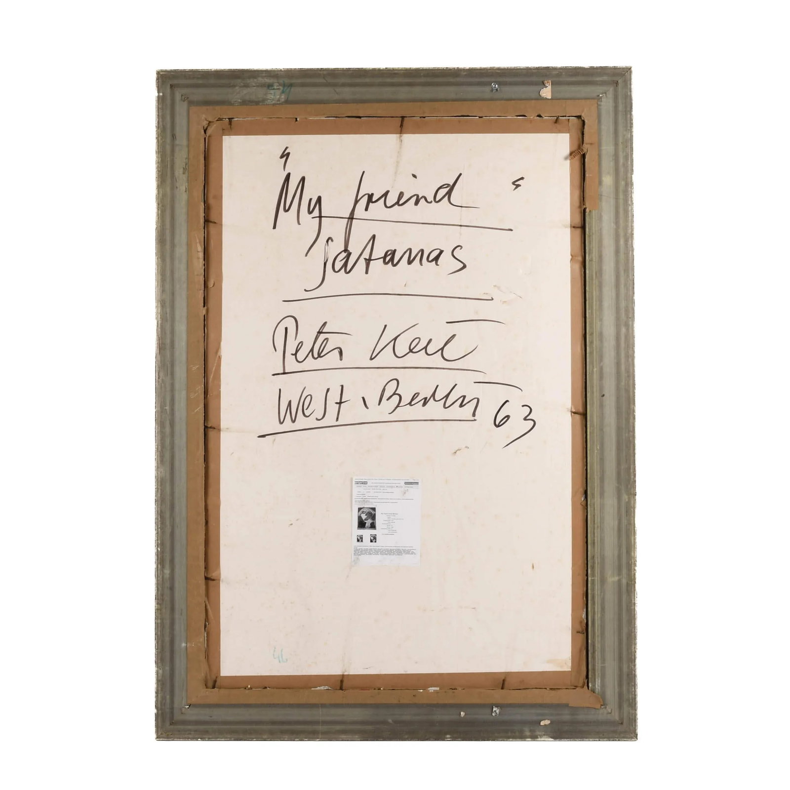 Signed Peter Keil "My Friend Jatamas 1963" Oil on Masonite - 4