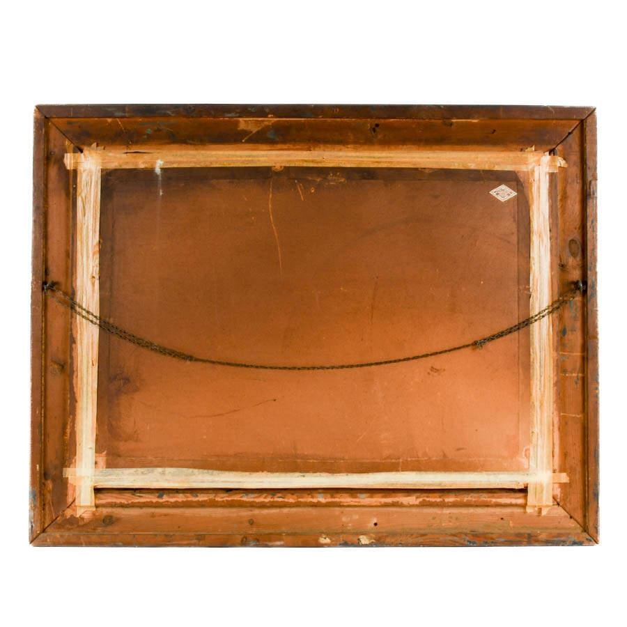 Antique Framed Signed E. Venni Wine, Bread, and Brotherhood Oil on Canvas - 6