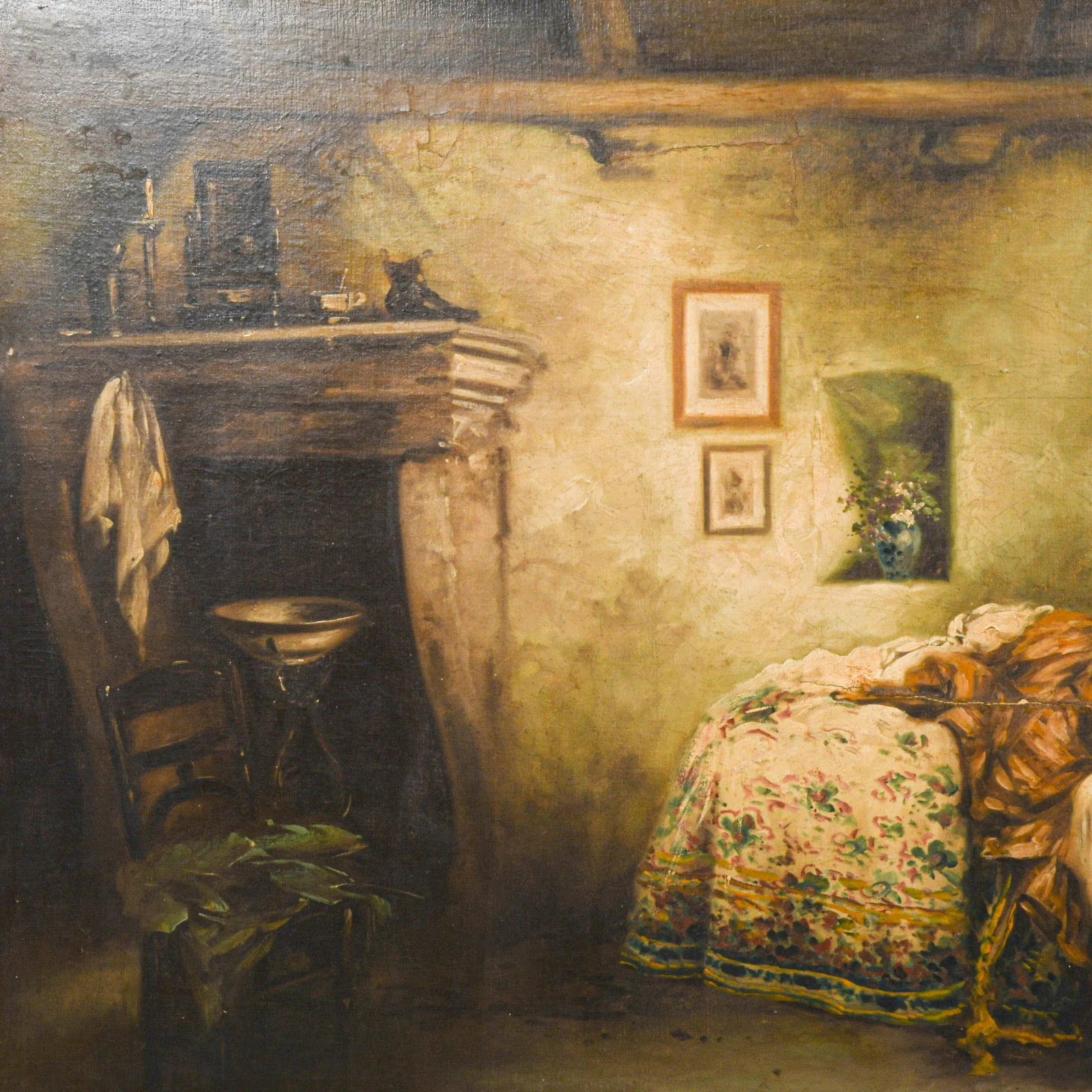 Antique Framed Signed "Sadness" After Gerolamo Induno - 3