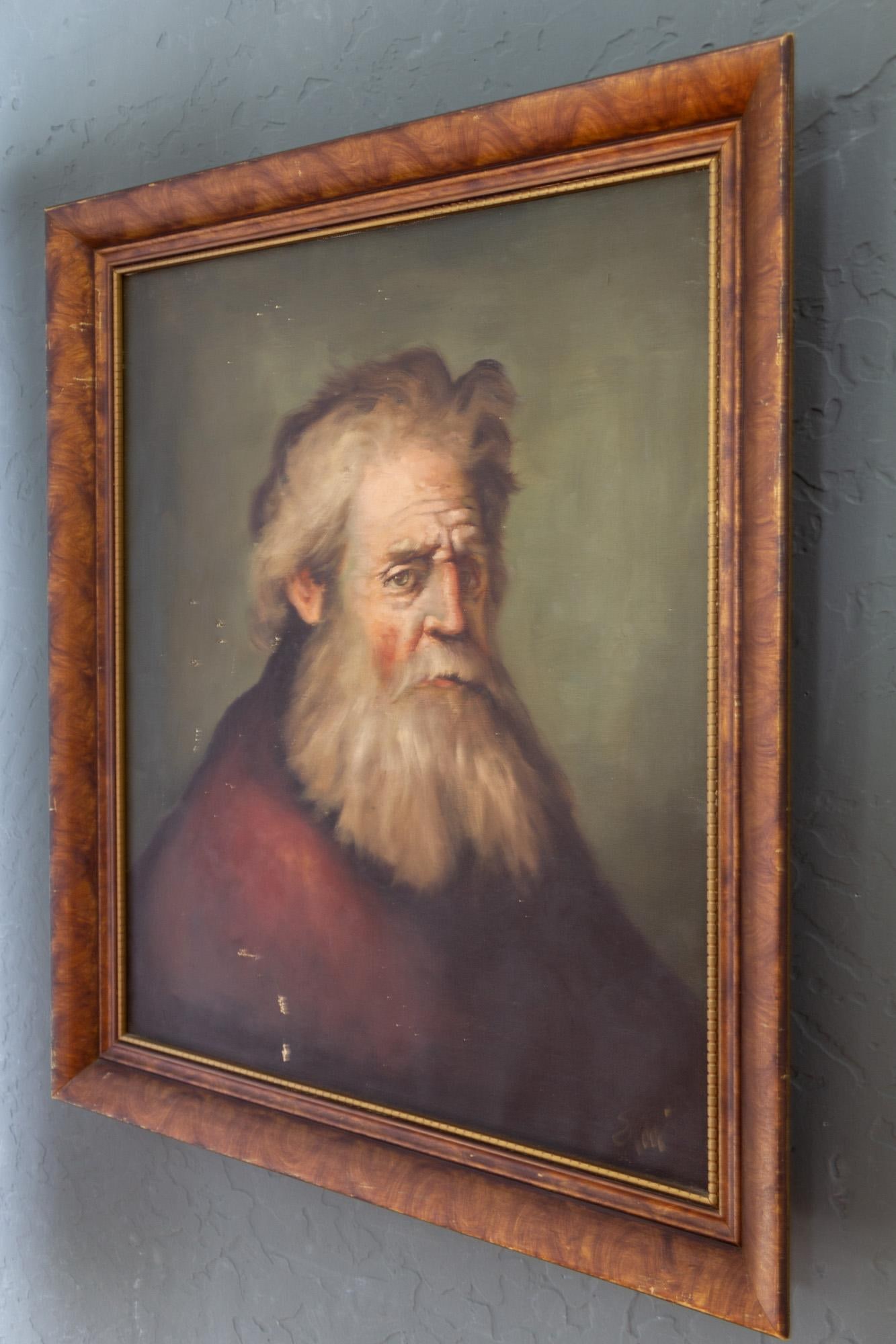 Bearded Old Man Portrait Oil Painting | Rembrandt Master Study - 3