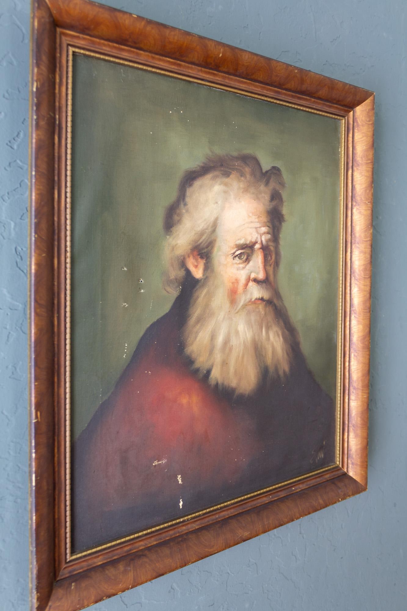Bearded Old Man Portrait Oil Painting | Rembrandt Master Study - 4