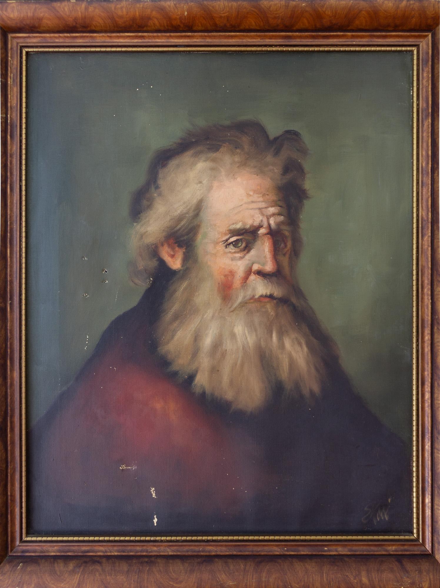 Bearded Old Man Portrait Oil Painting | Rembrandt Master Study - 5