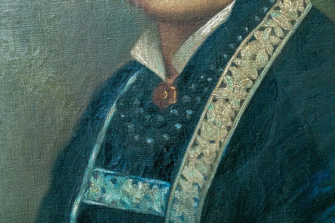 Beautiful Portrait of a Woman, 19th Century Oil on Canvas - 5