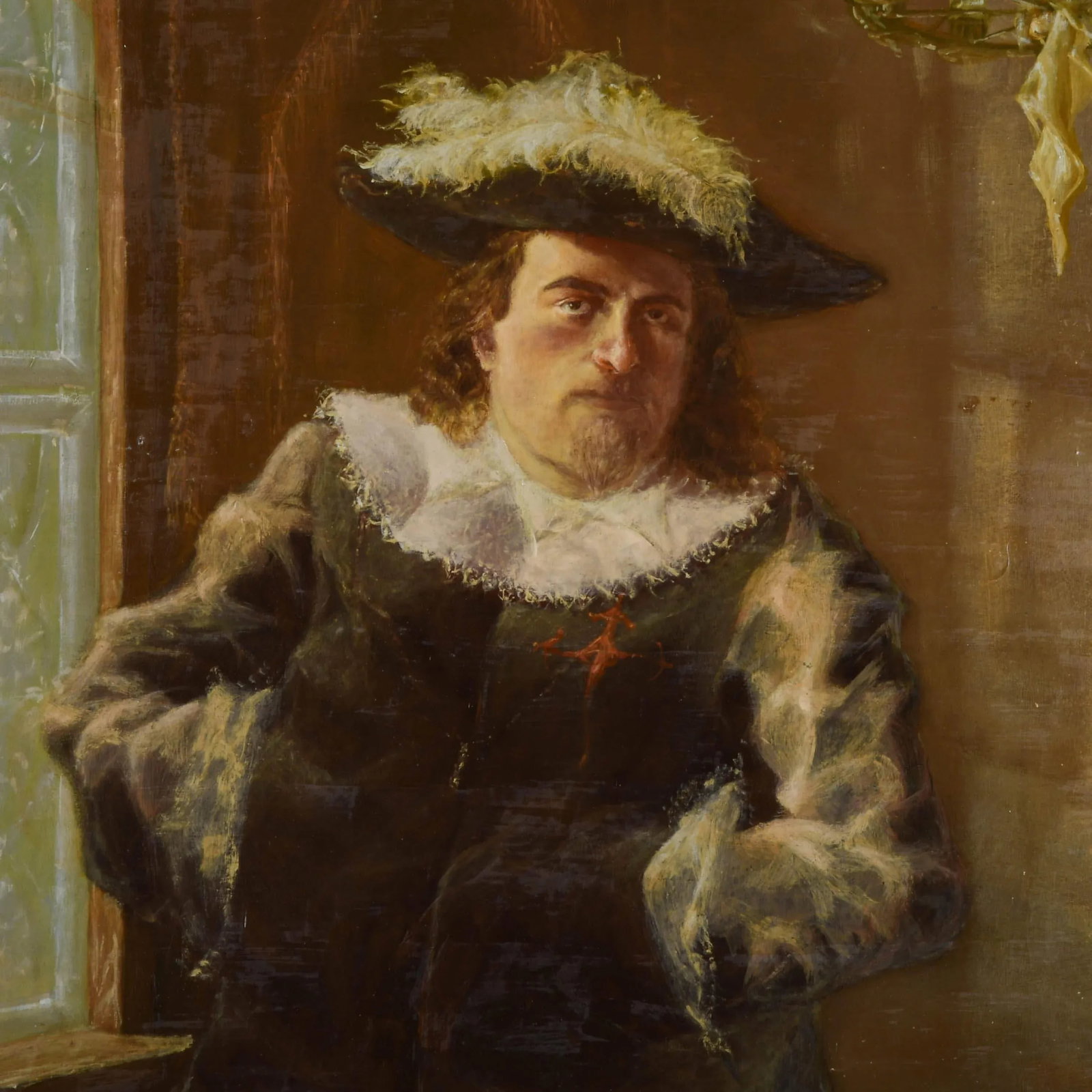 Framed Signed Dutch School-Style Gentleman Oil on Board - 3