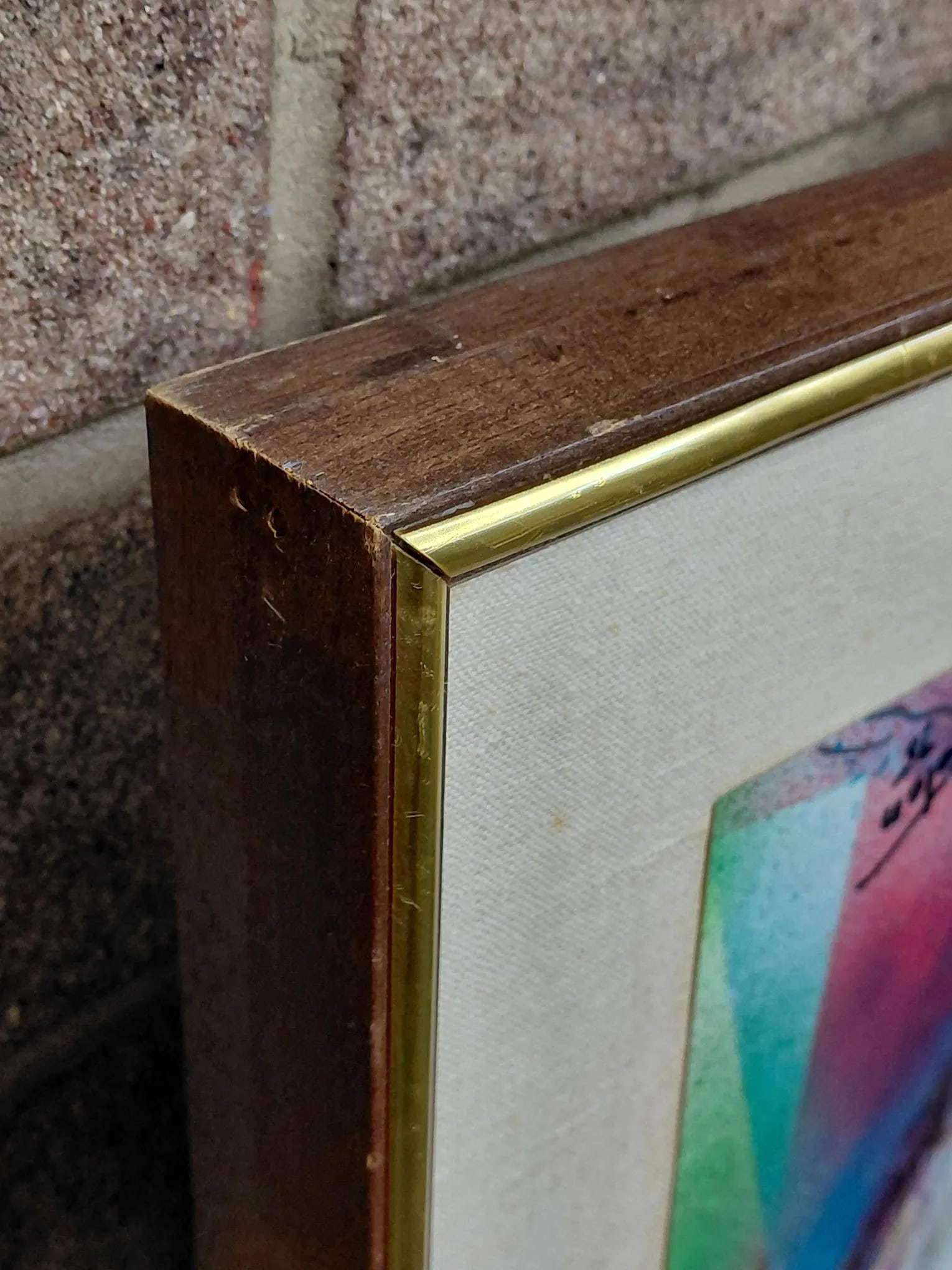 Framed Signed J. Akston "Untitled, 1975" Painting - 8
