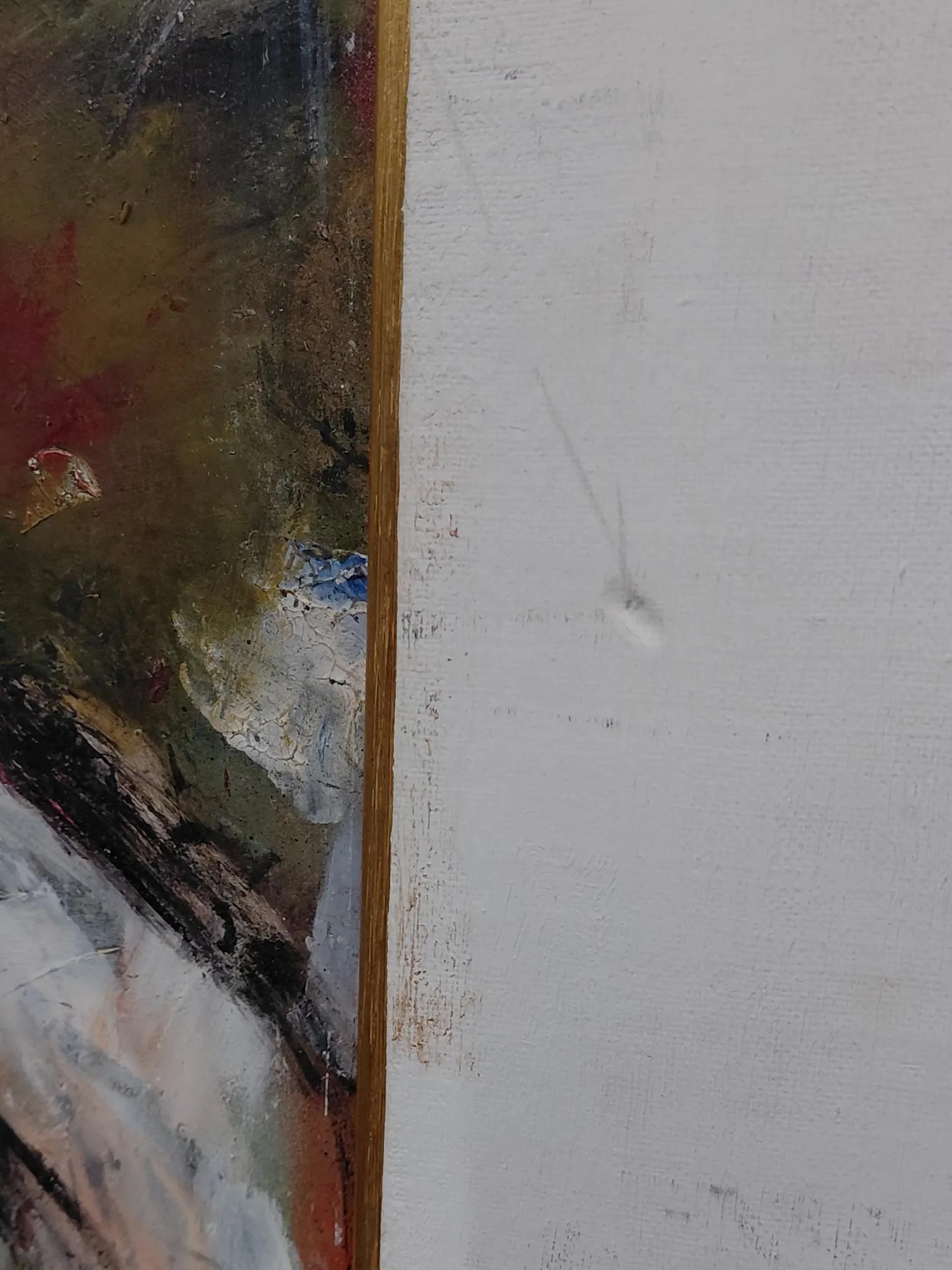 Framed Signed James Akston Oil on Board Two Faces - 6