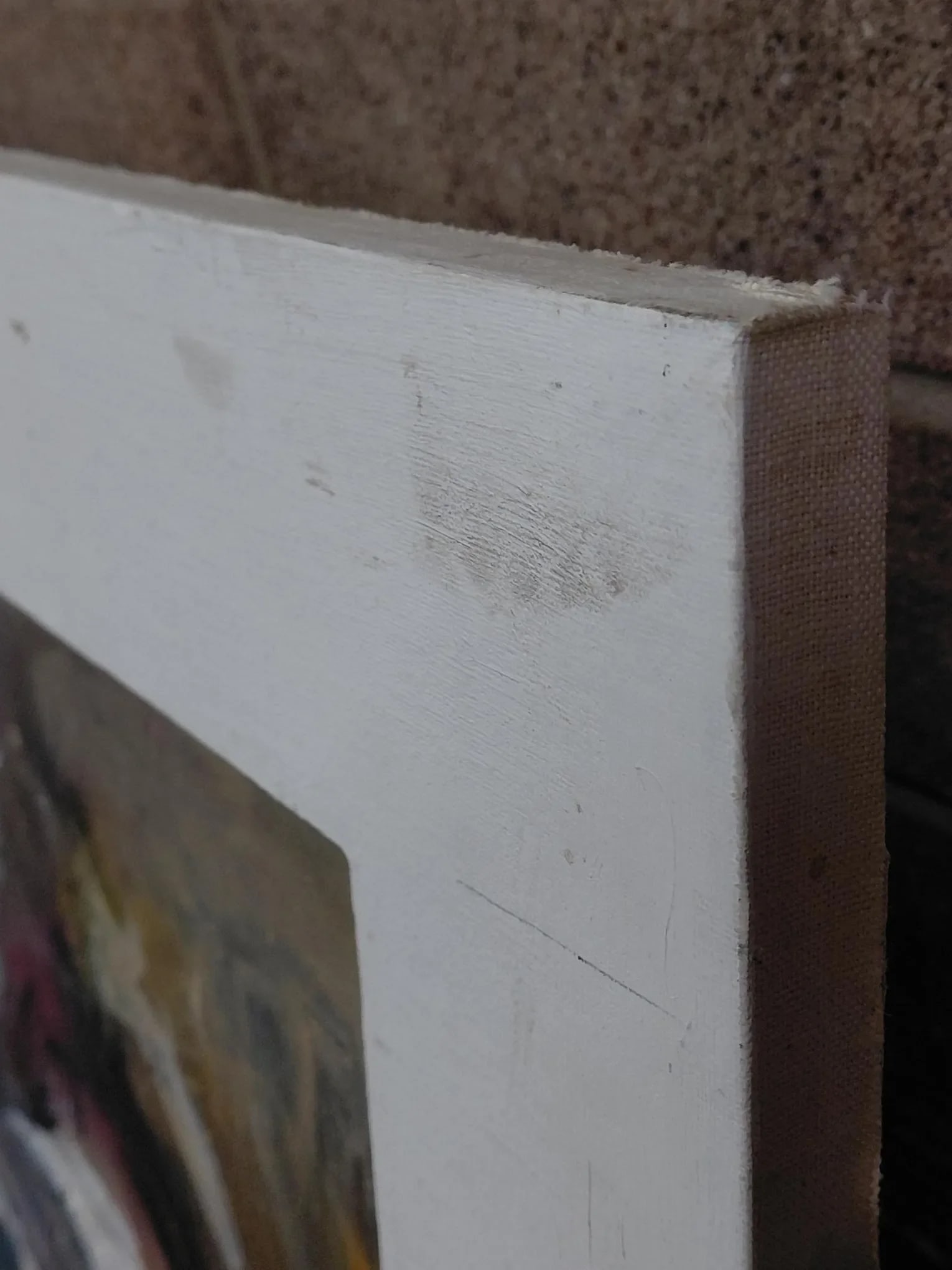 Framed Signed James Akston Oil on Board Two Faces - 9