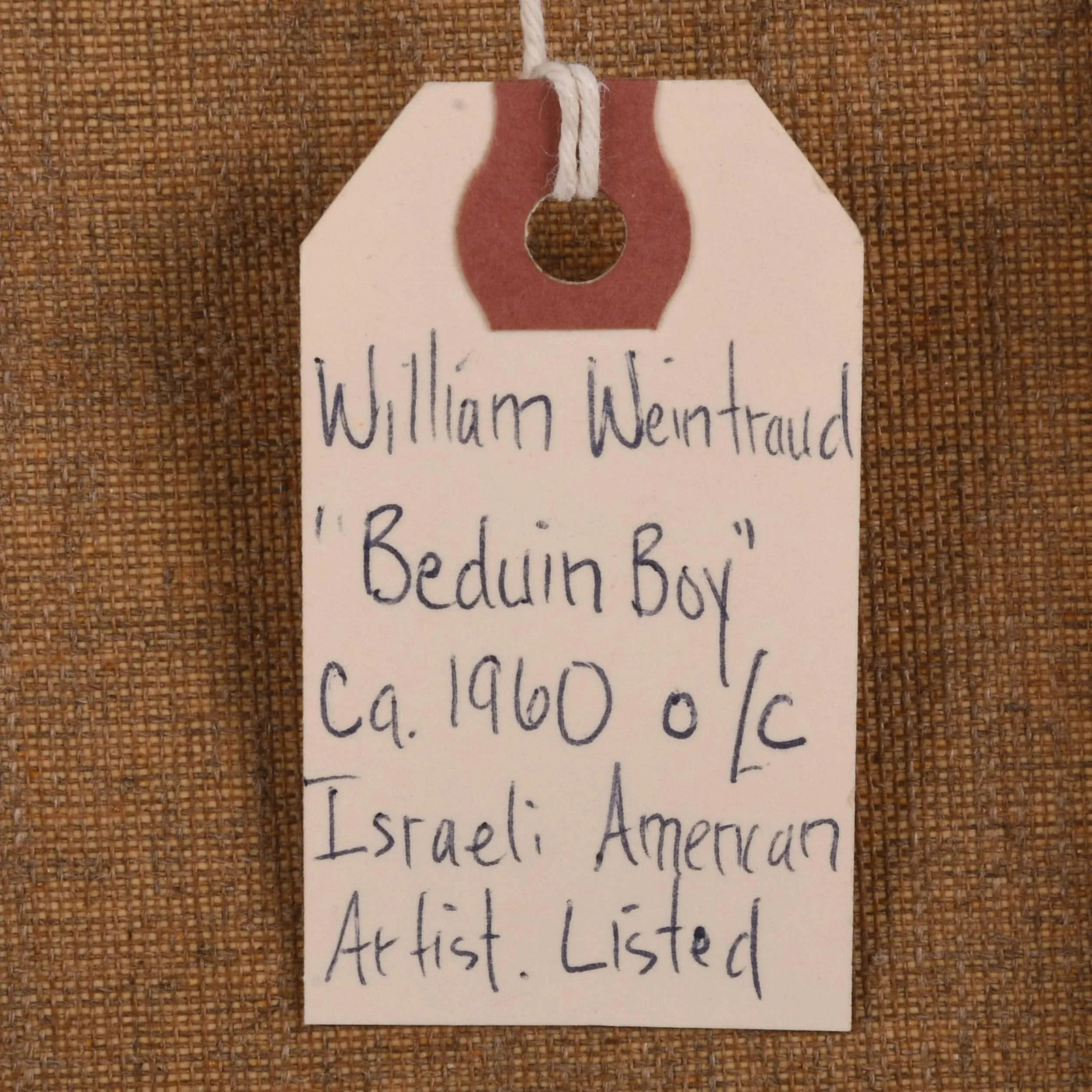 Framed Signed William Weintaraub Oil on Canvas "Beduin Boy" - 7