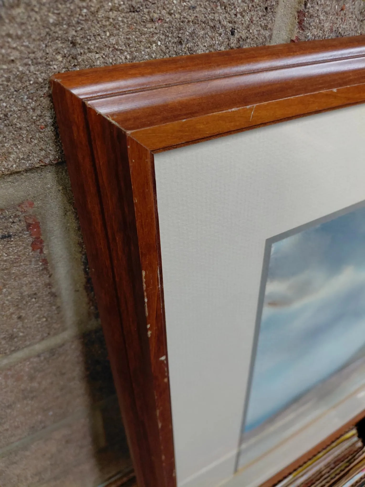 Framed Signed Nc Artist Ellen Norcom Howell's Watercolor "Seascape" - 6