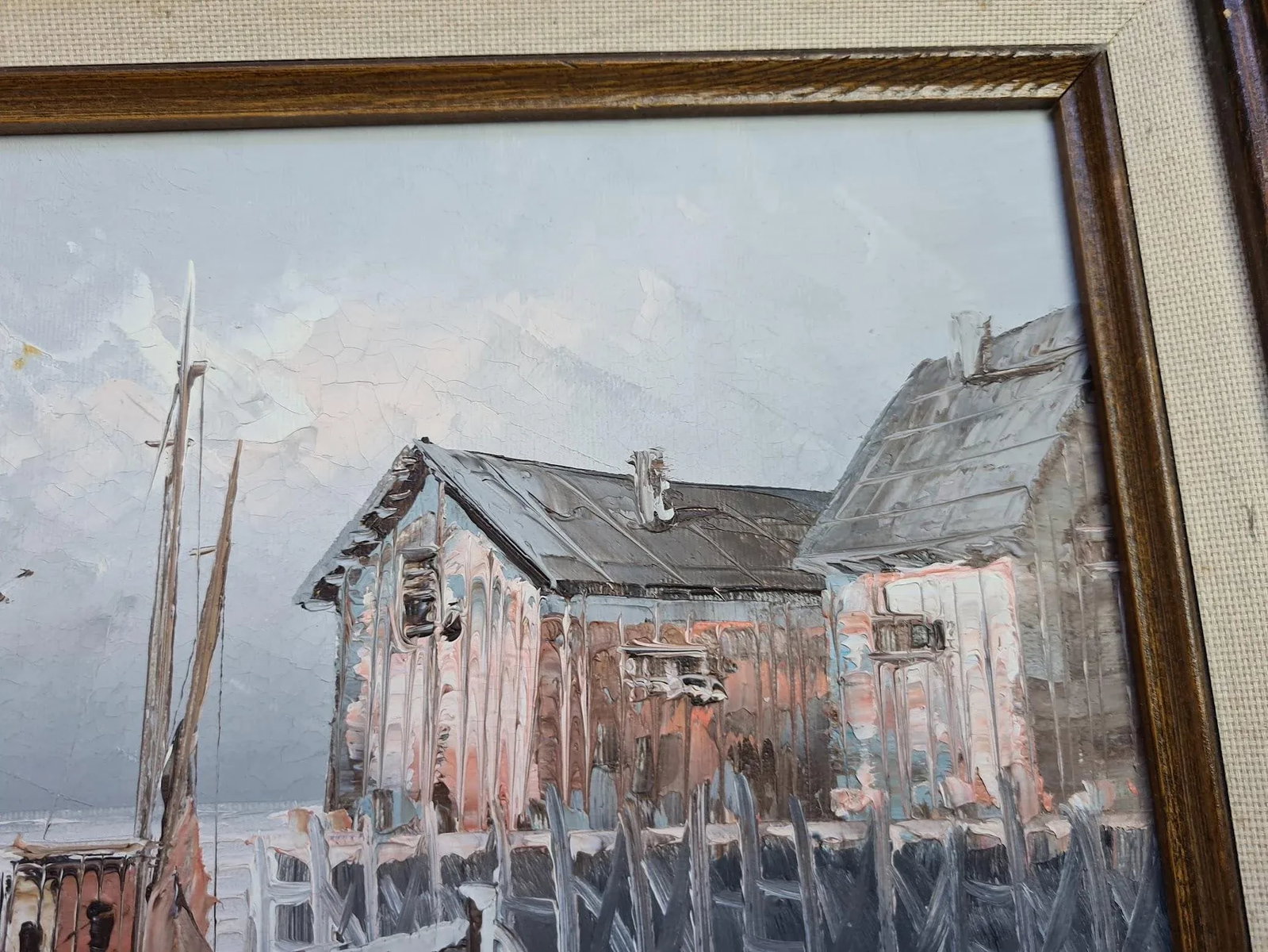 Harbour Scene, Oil on Board, Signed Max Savy, French 1918-2010 - 2