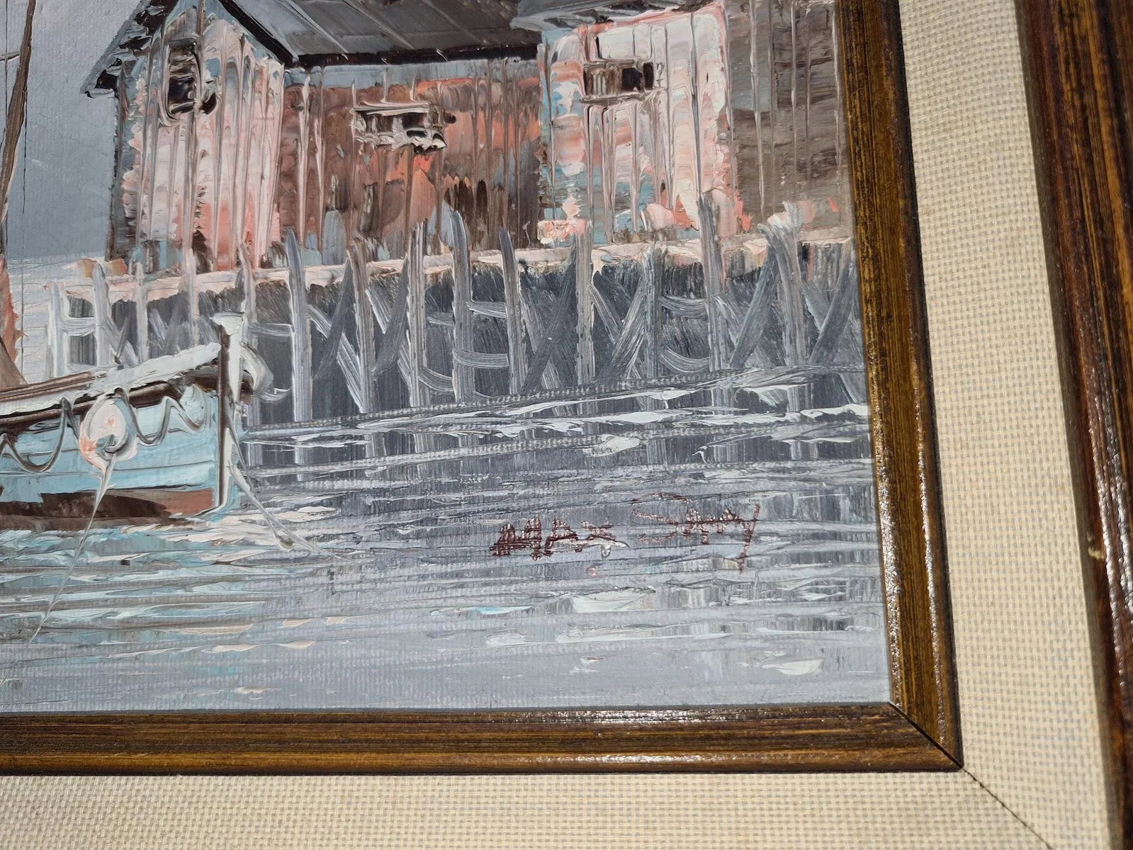 Harbour Scene, Oil on Board, Signed Max Savy, French 1918-2010 - 5