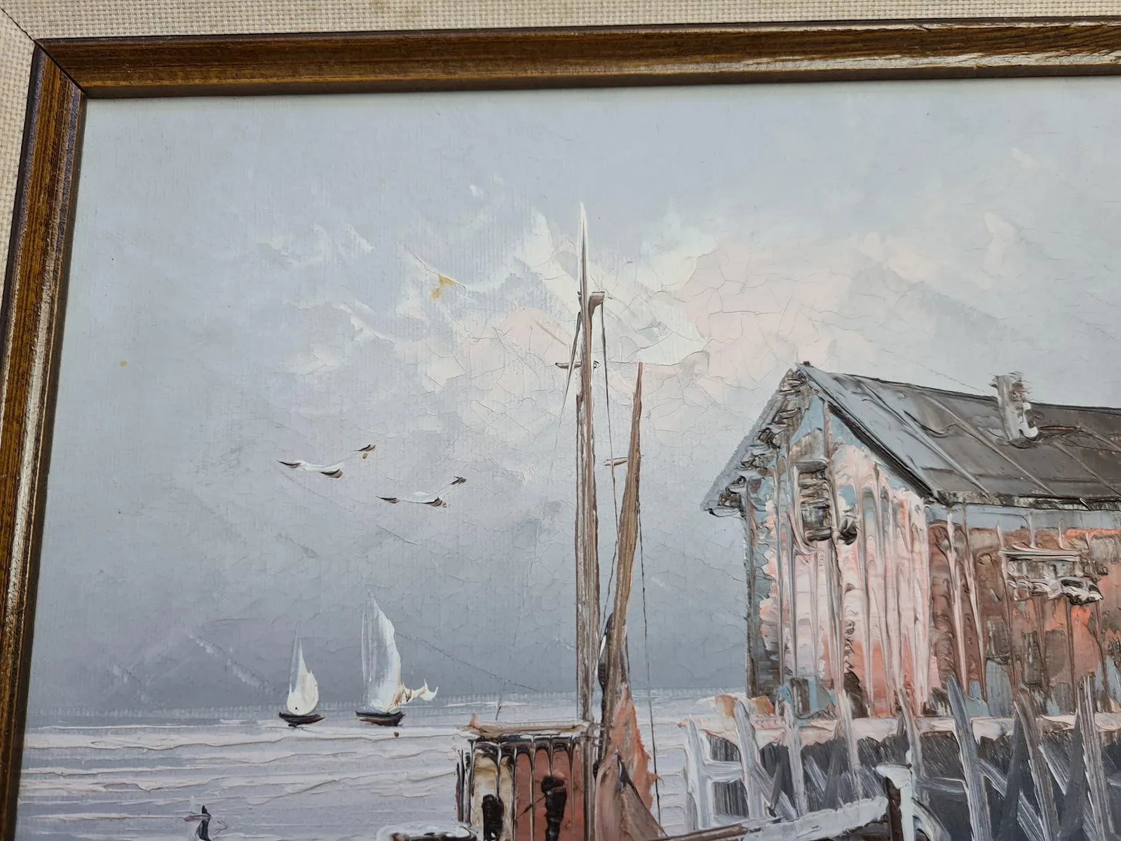 Harbour Scene, Oil on Board, Signed Max Savy, French 1918-2010 - 6