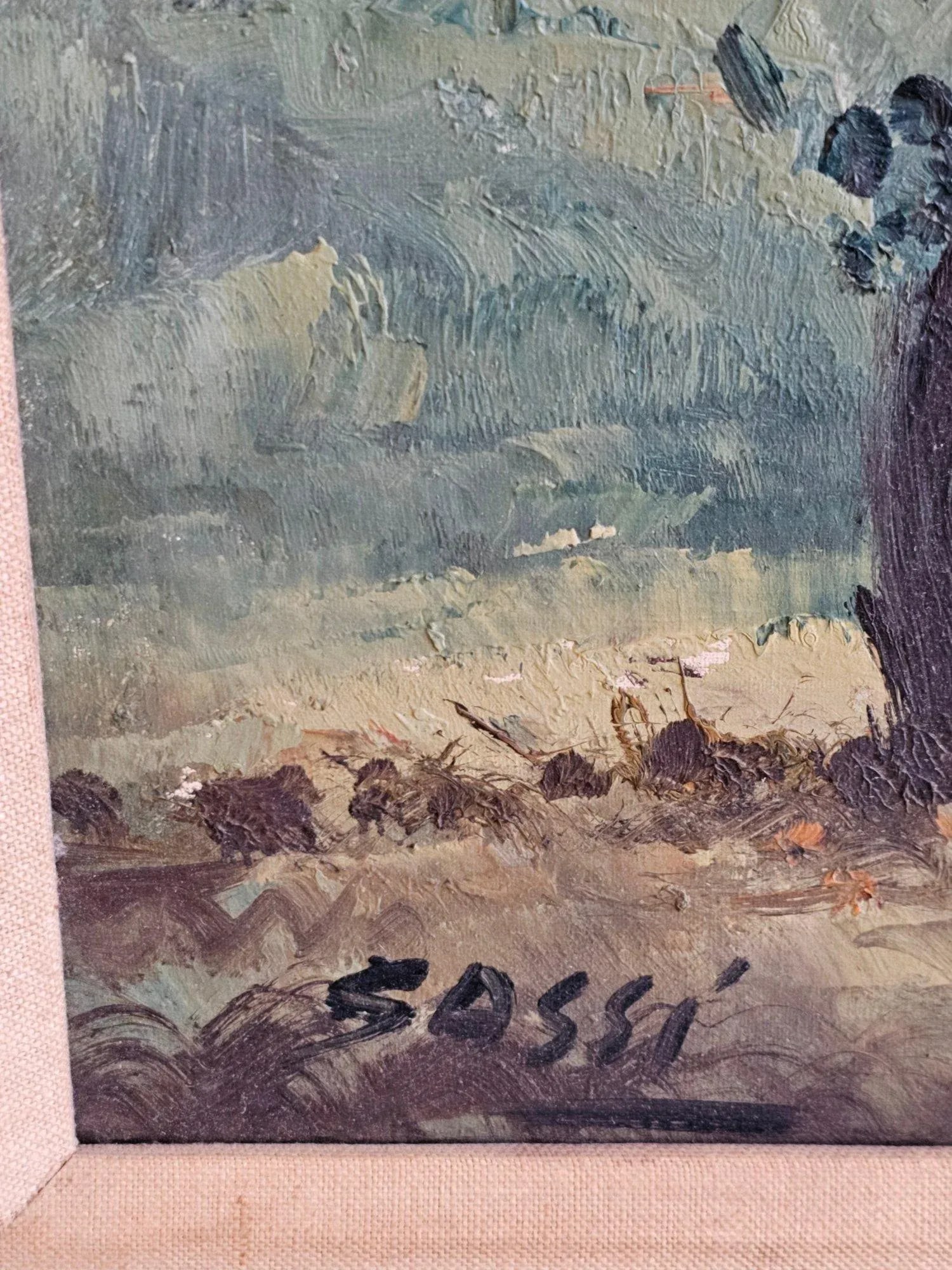 Vintage Landscape Painting, Oil on Canvas, Signed - 3