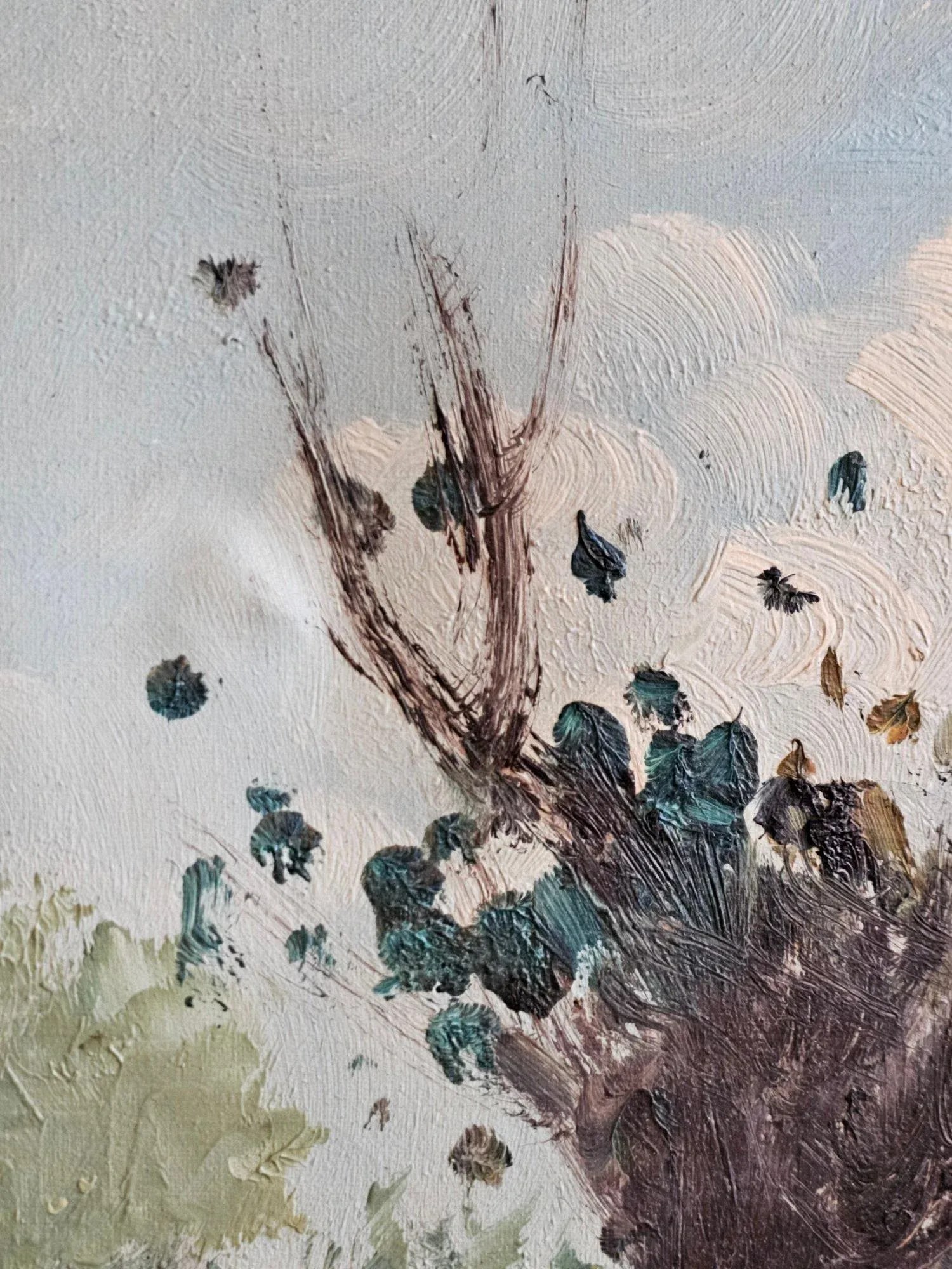 Vintage Landscape Painting, Oil on Canvas, Signed - 5