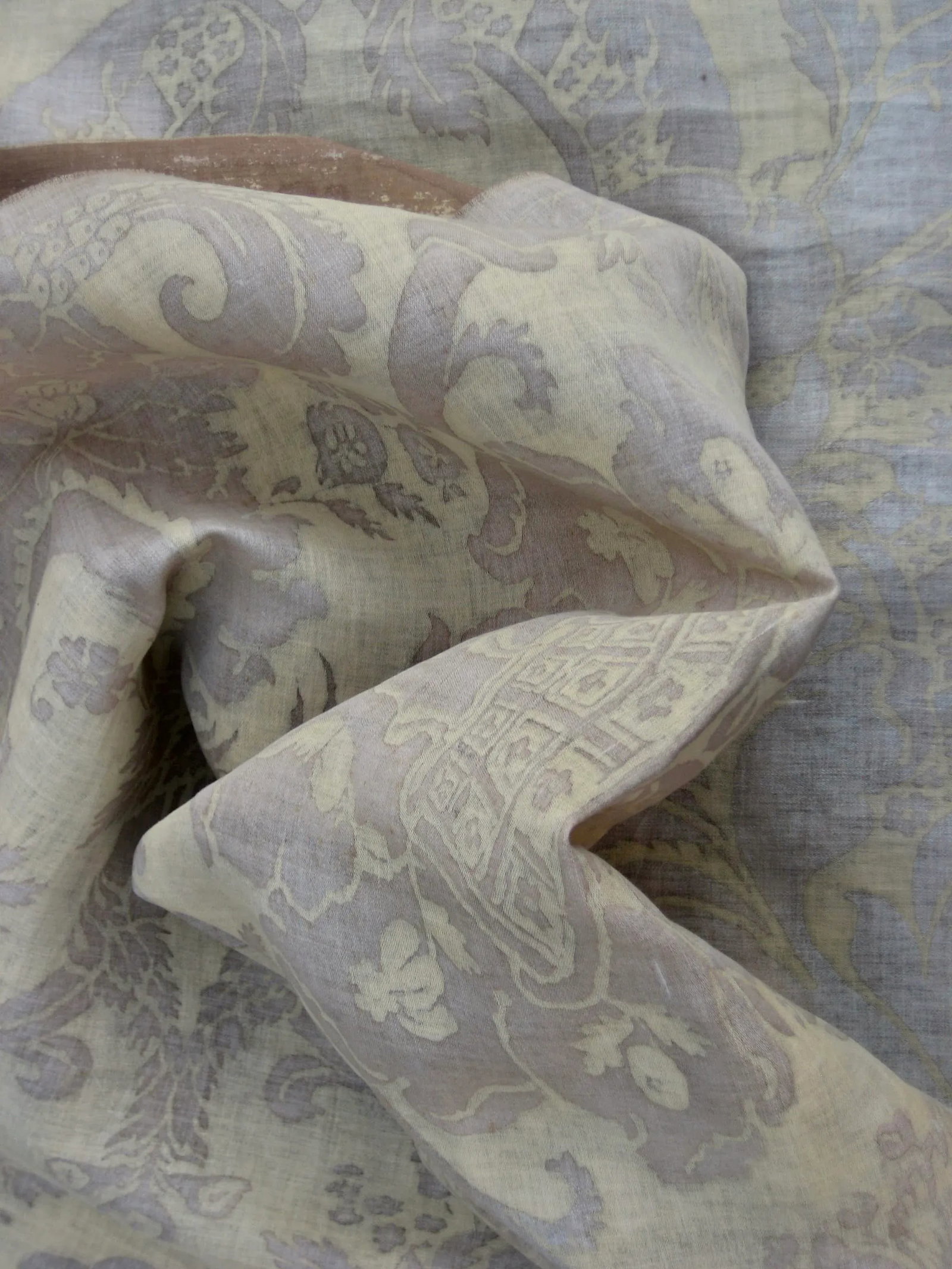 1930s Fortuny Large Lavender Textile - Panel - 11
