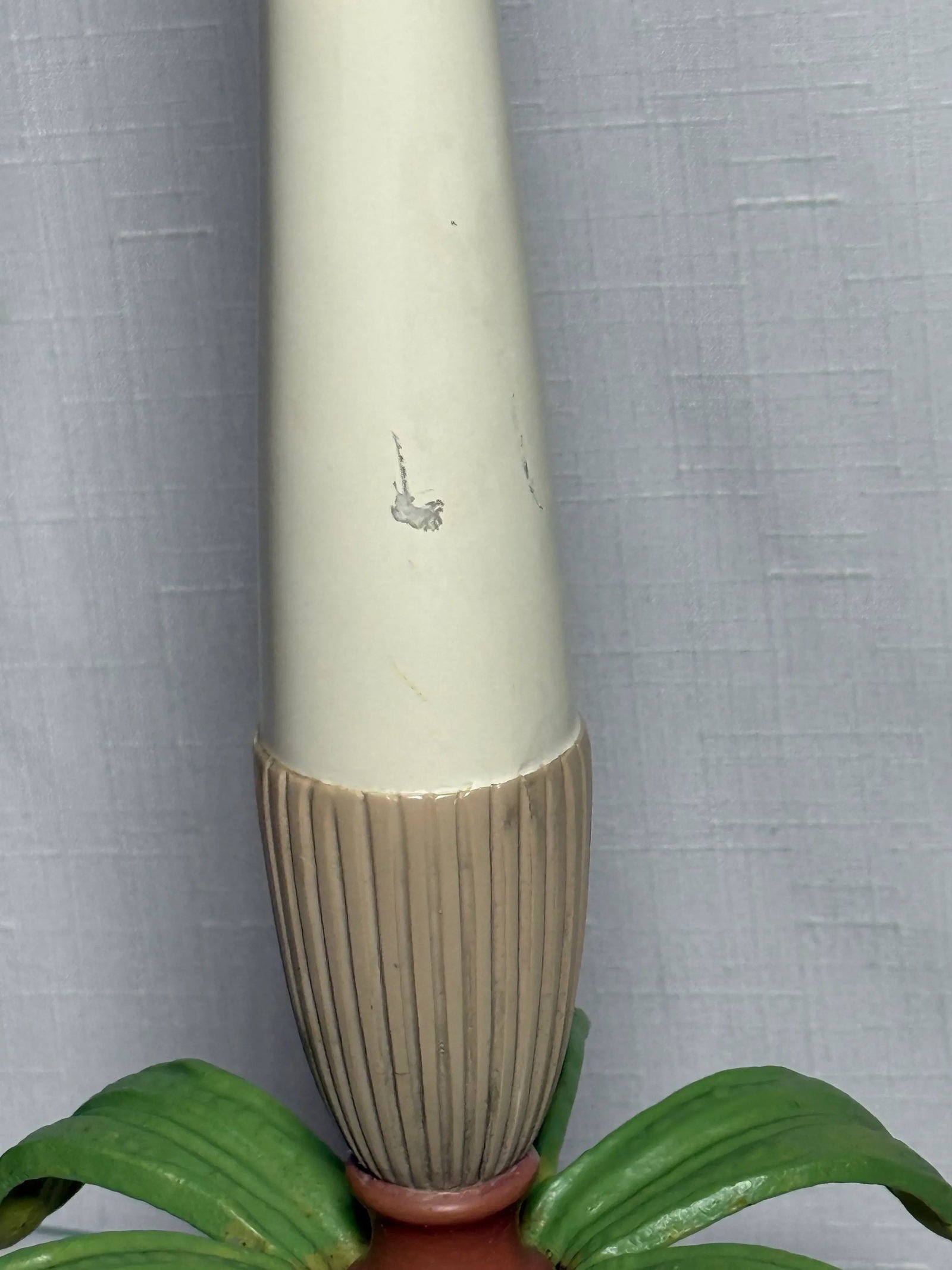 Vintage Palm Beach Regency Palm Tree Table Lamps - Striped Empire Shade - Charming Coastal Decor - A - 10