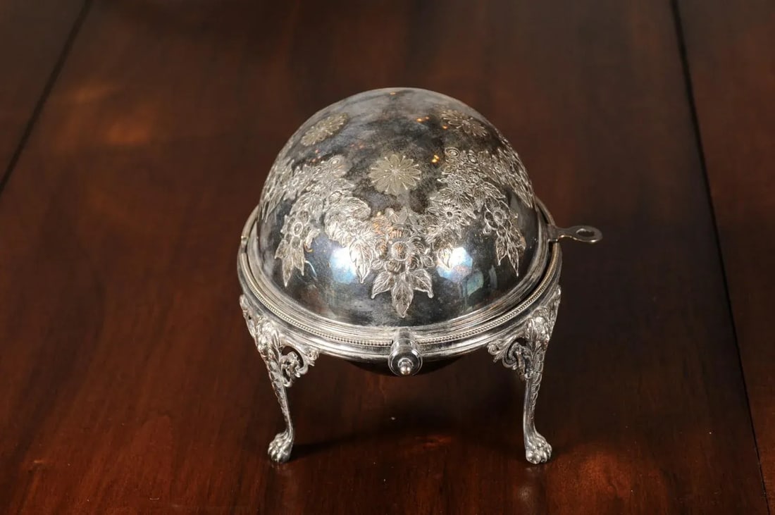 English 19th Century Silverplate Asparagus Dish Warmer with Cabriole Legs - 7