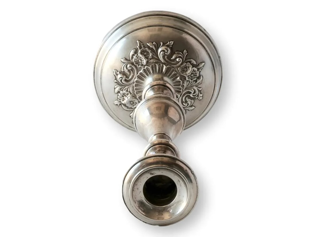 Tall Gorham Sterling Silver Single Candlestick - 2