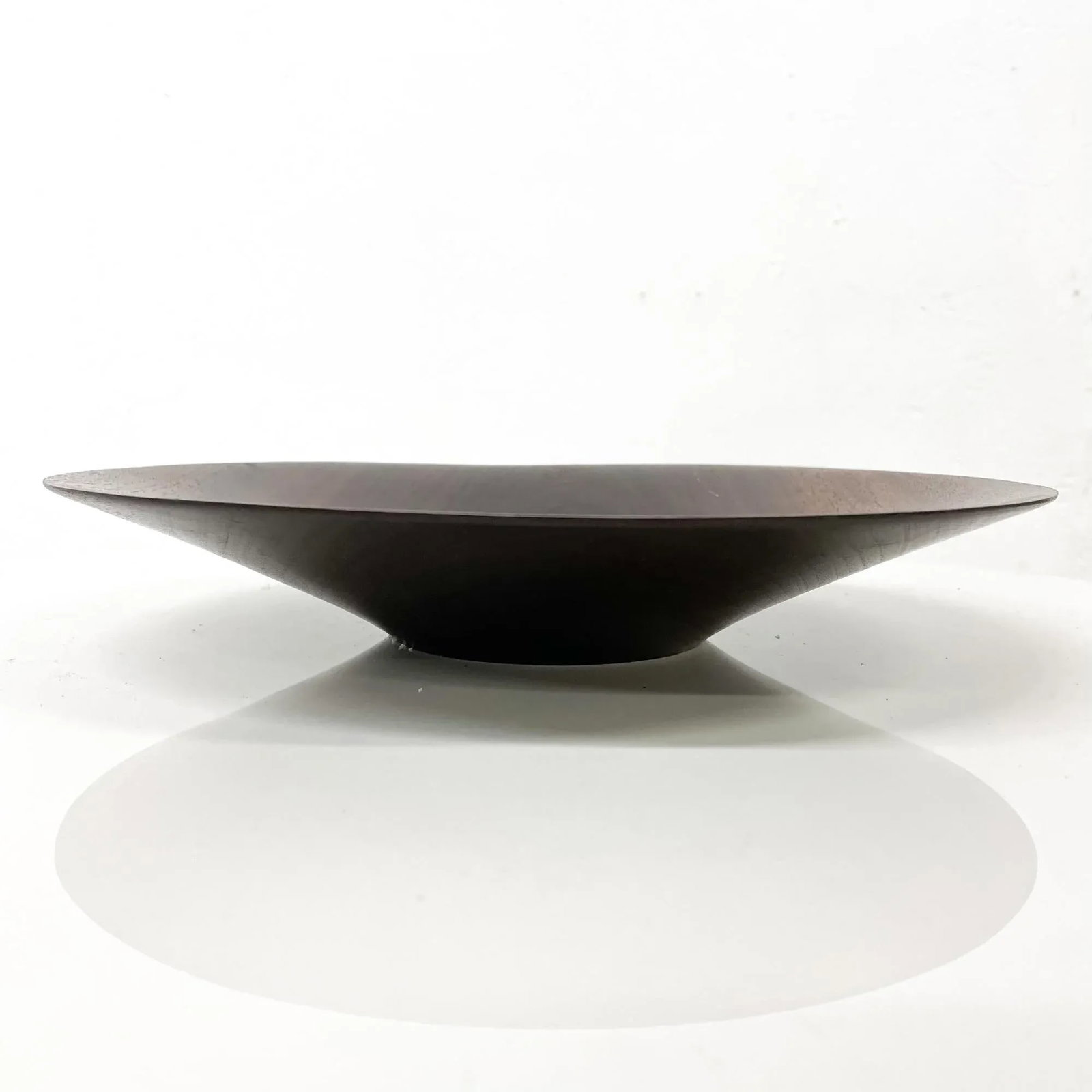 1960s Sculptural Art Plate Solid Walnut Wood Nakashima Era Signed - 4