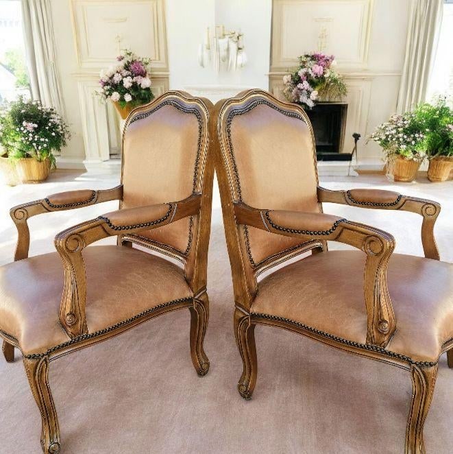 Classic Pair of Louis XV Style Armchairs - 2