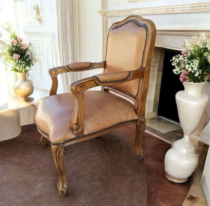 Classic Pair of Louis XV Style Armchairs - 4